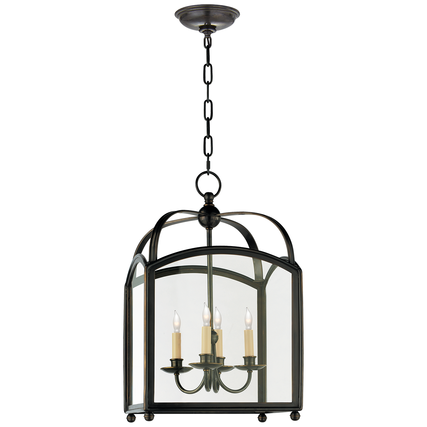 Visual Comfort Signature Arch Top Four Light Lantern in Bronze - CHC 3421BZ
