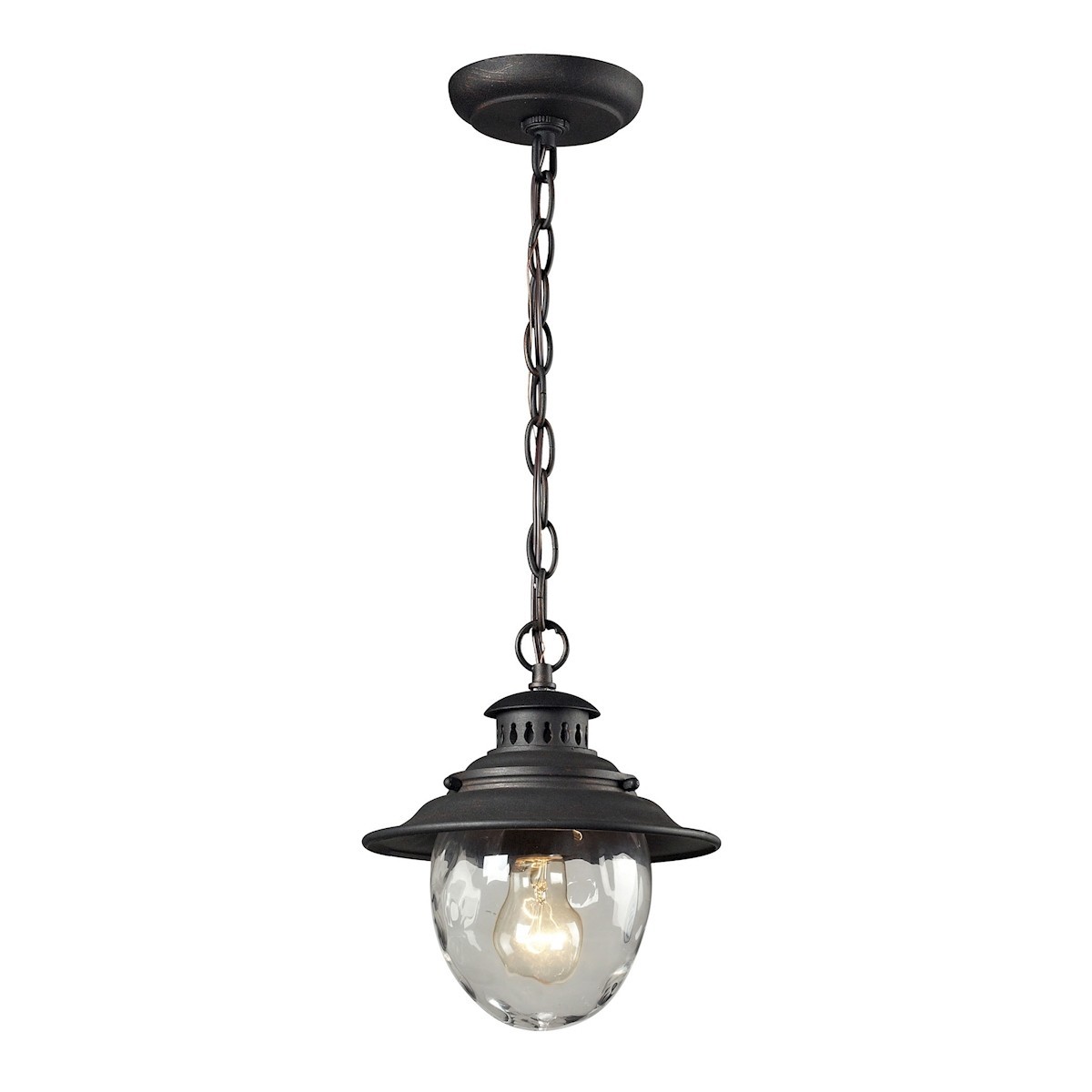 ELK Home Searsport One Light Outdoor Pendant in Weathered Charcoal - 45041/1