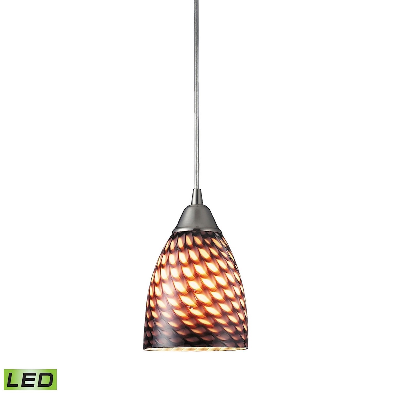 Arco Baleno 1-Light LED Mini Pendant in Satin Nickel