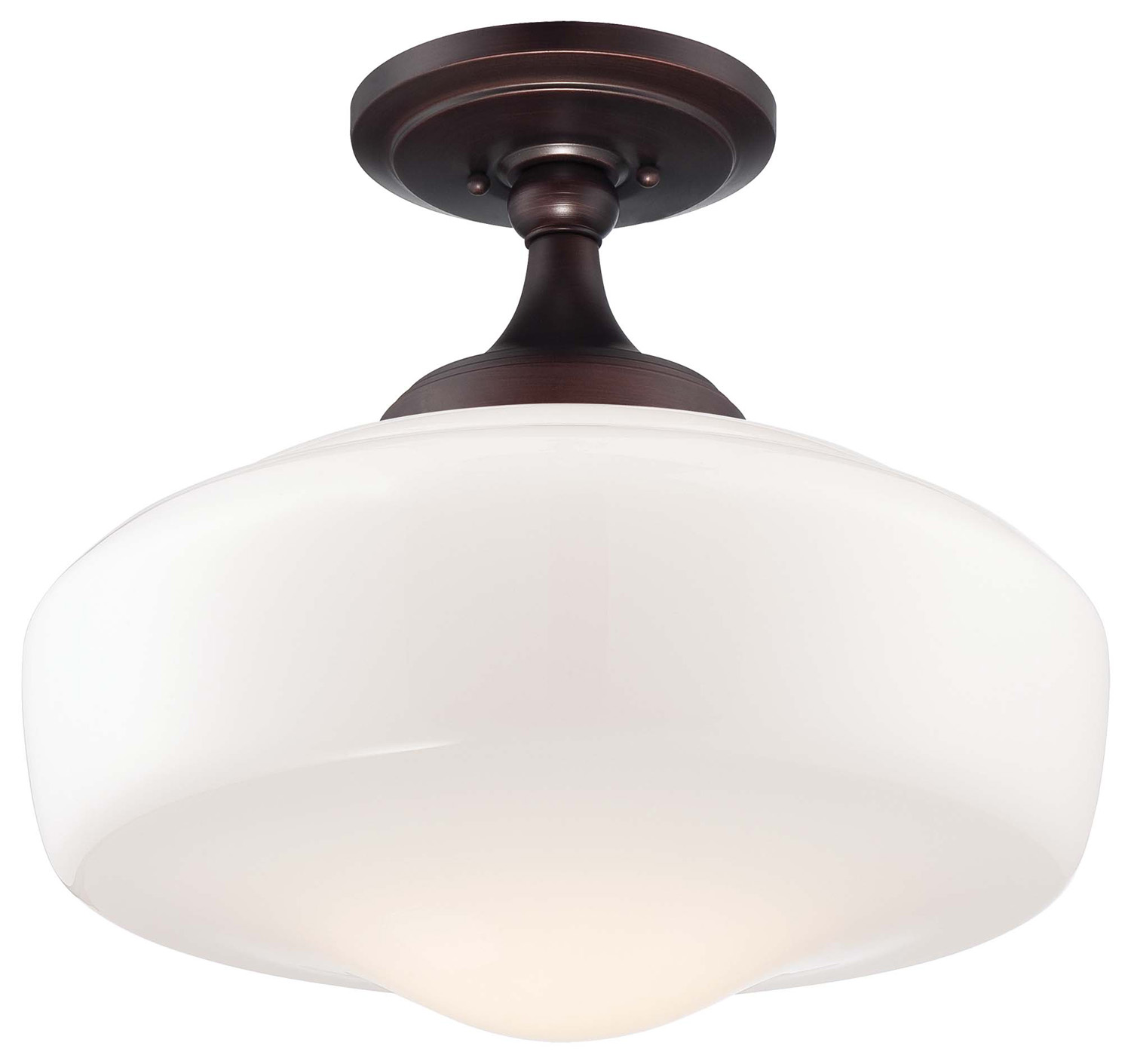 Minka-Lavery One Light Semi Flush Mount in Brushed Bronze - 2259-576