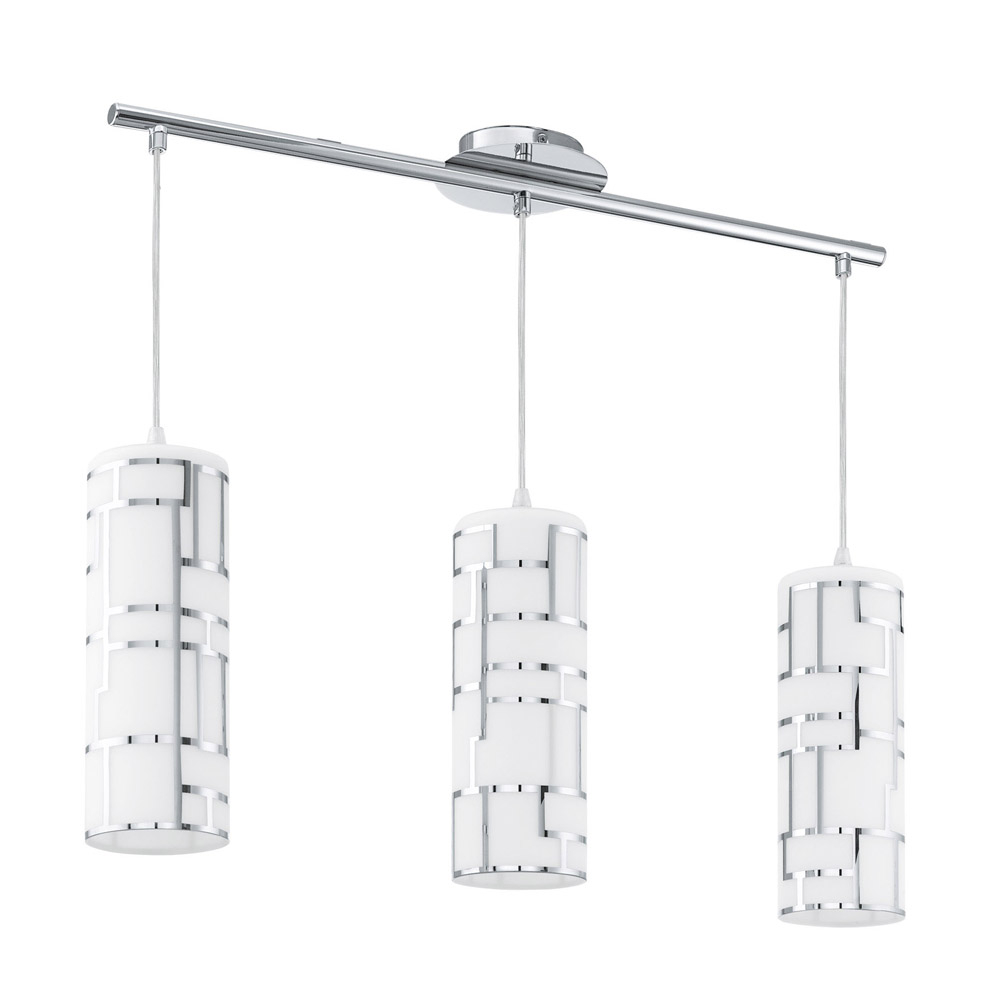 Eglo 92563A Bayman 3 Light 28.15 inch Chrome Island Trestle Light Ceiling Light