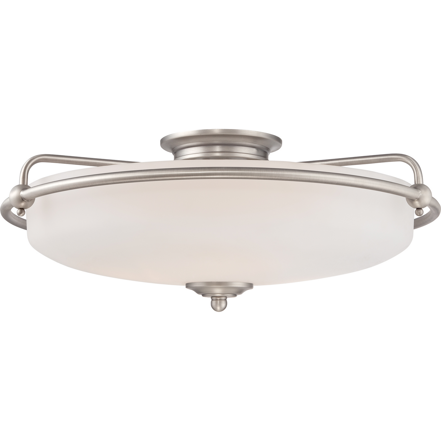 Quoizel Griffin Four Light Flush Mount in Antique Nickel - GF1621AN
