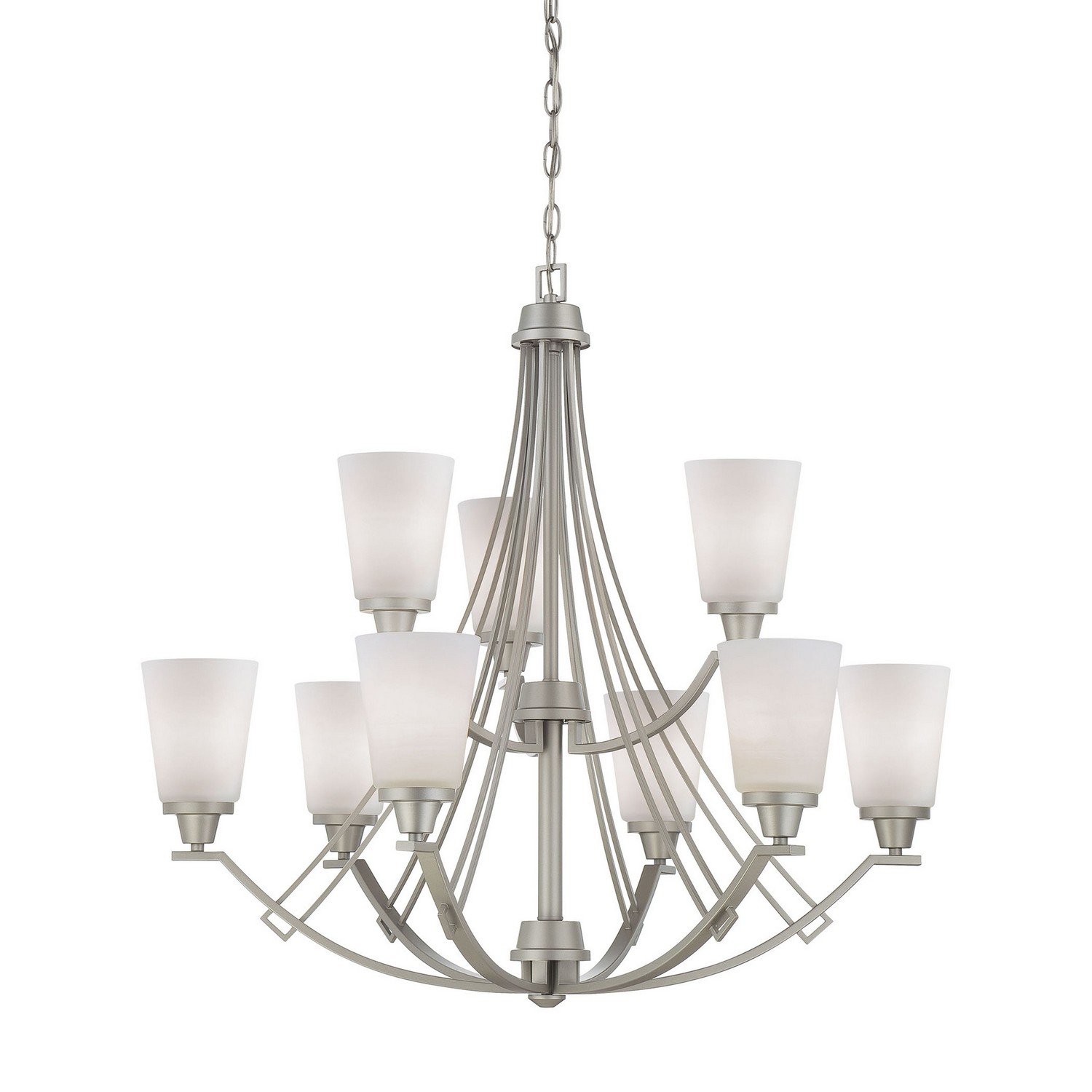Novelbright『Chandelier』 HUOKU Neuvy 8-Light 50.4 in. W Brass Chandelier with Swirled