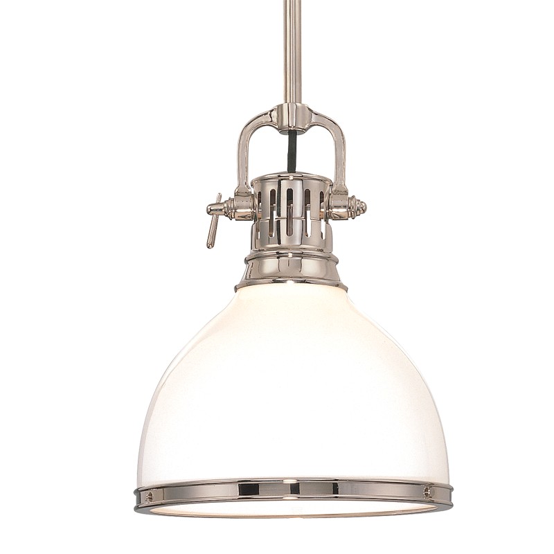 Hudson Valley Randolph One Light Pendant in Polished Nickel - 2621-PN