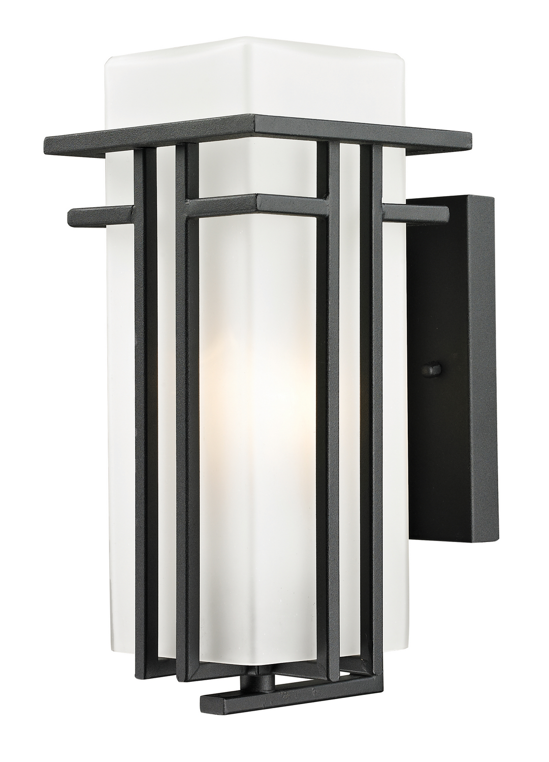 One Light Outdoor Wall Light by Z-Lite - Abbey Collection, Black Finish - 549S-BK
