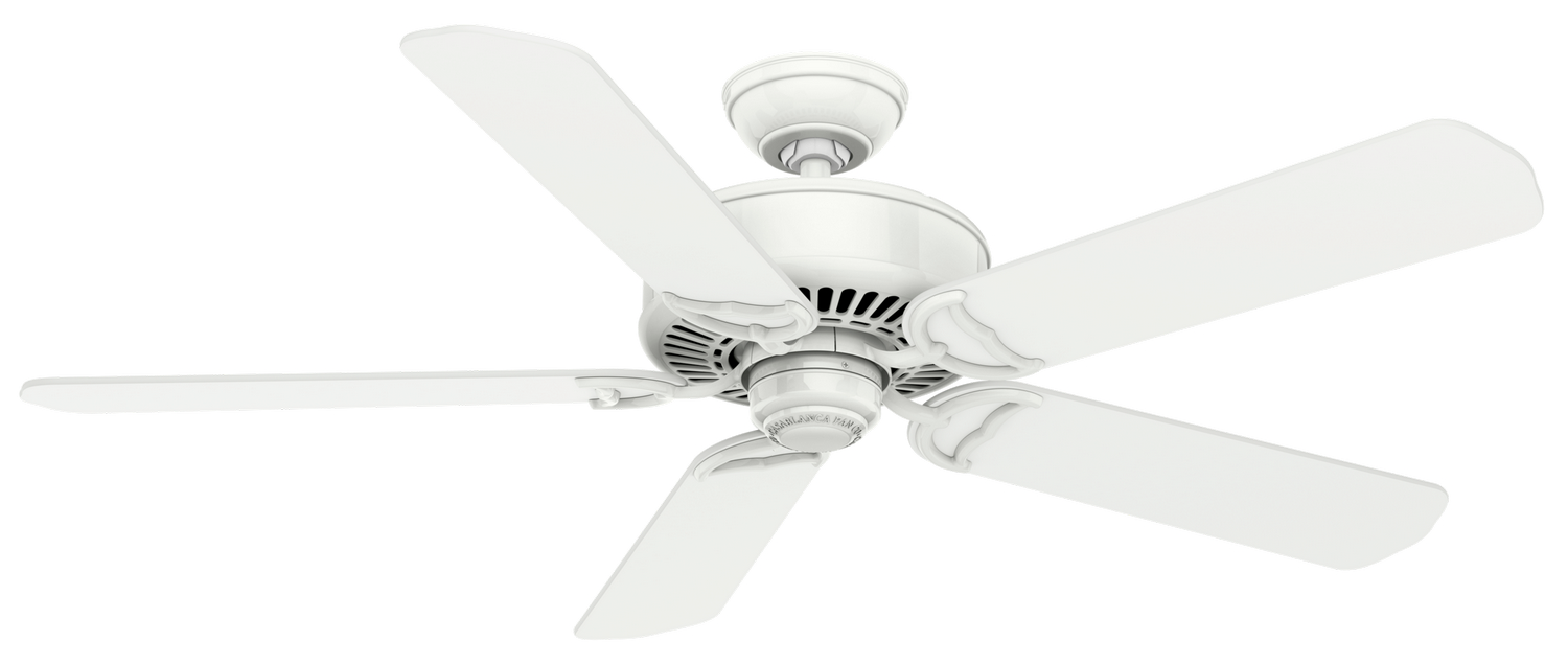 Product image for cas 59510 Casablanca 54in Ceiling Fan Snow White - Panama Bulbs Not Included 54IN W X 13.29IN H