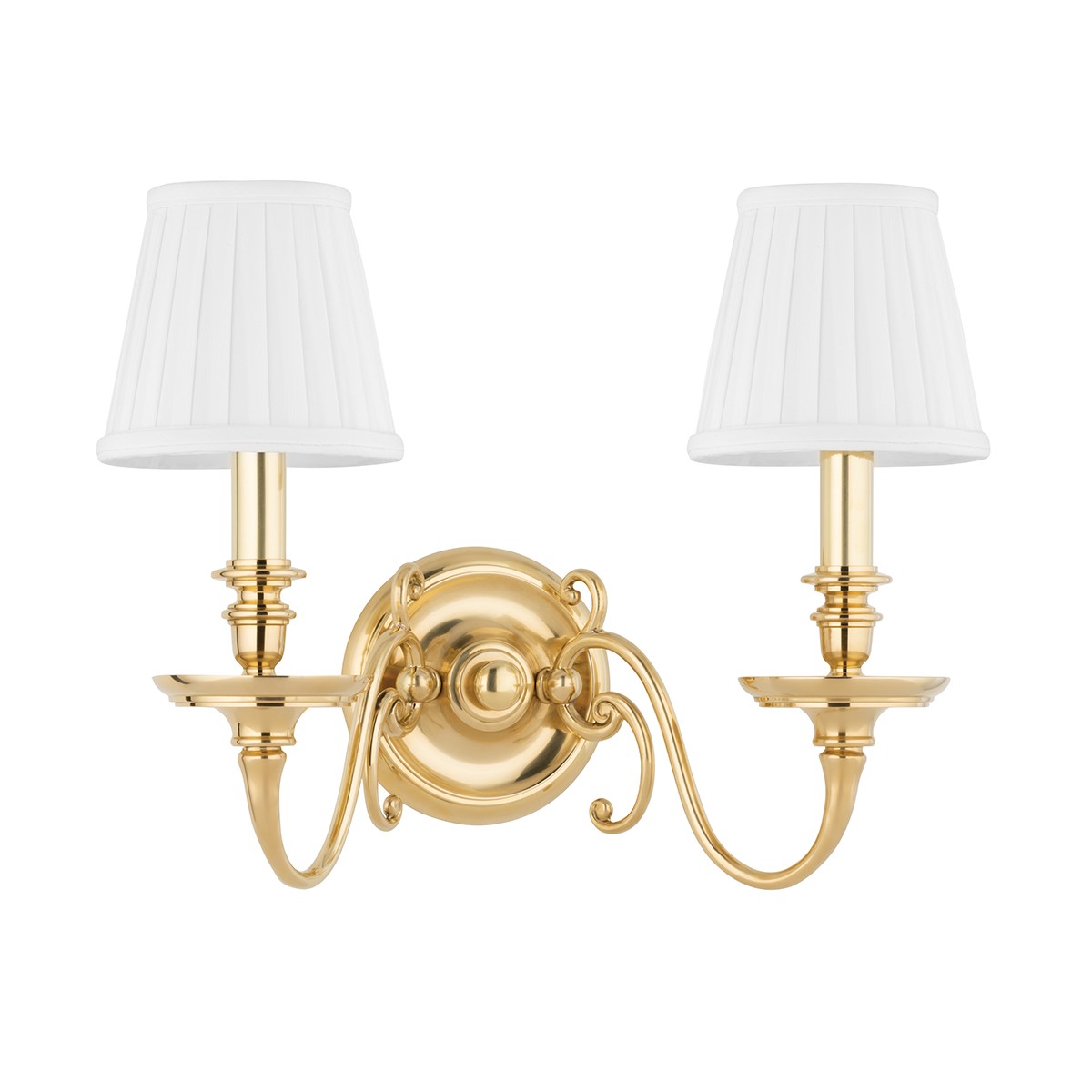 Hudson Valley Charleston Two Light Wall Sconce in Aged Brass - 1742-AGB