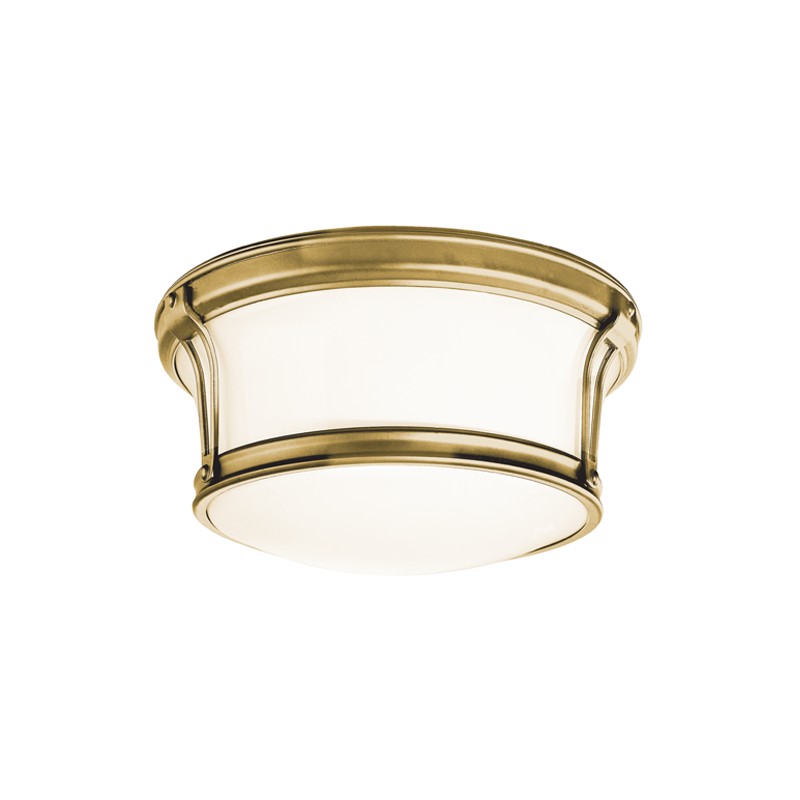 Hudson Valley Newport Two Light Flush Mount in Aged Brass - 6510-AGB