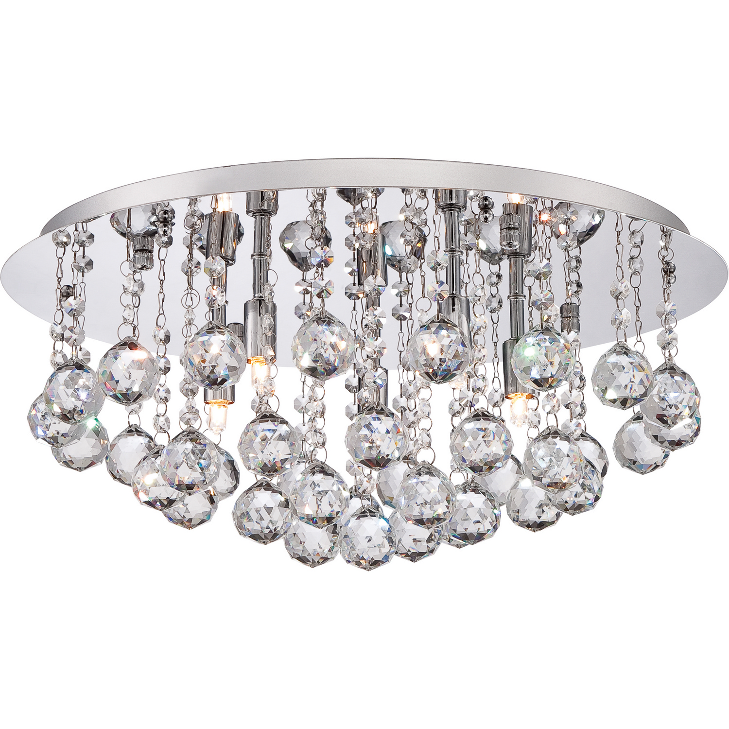 Quoizel Bordeaux Five Light Flush Mount in Polished Chrome - BRX1619C