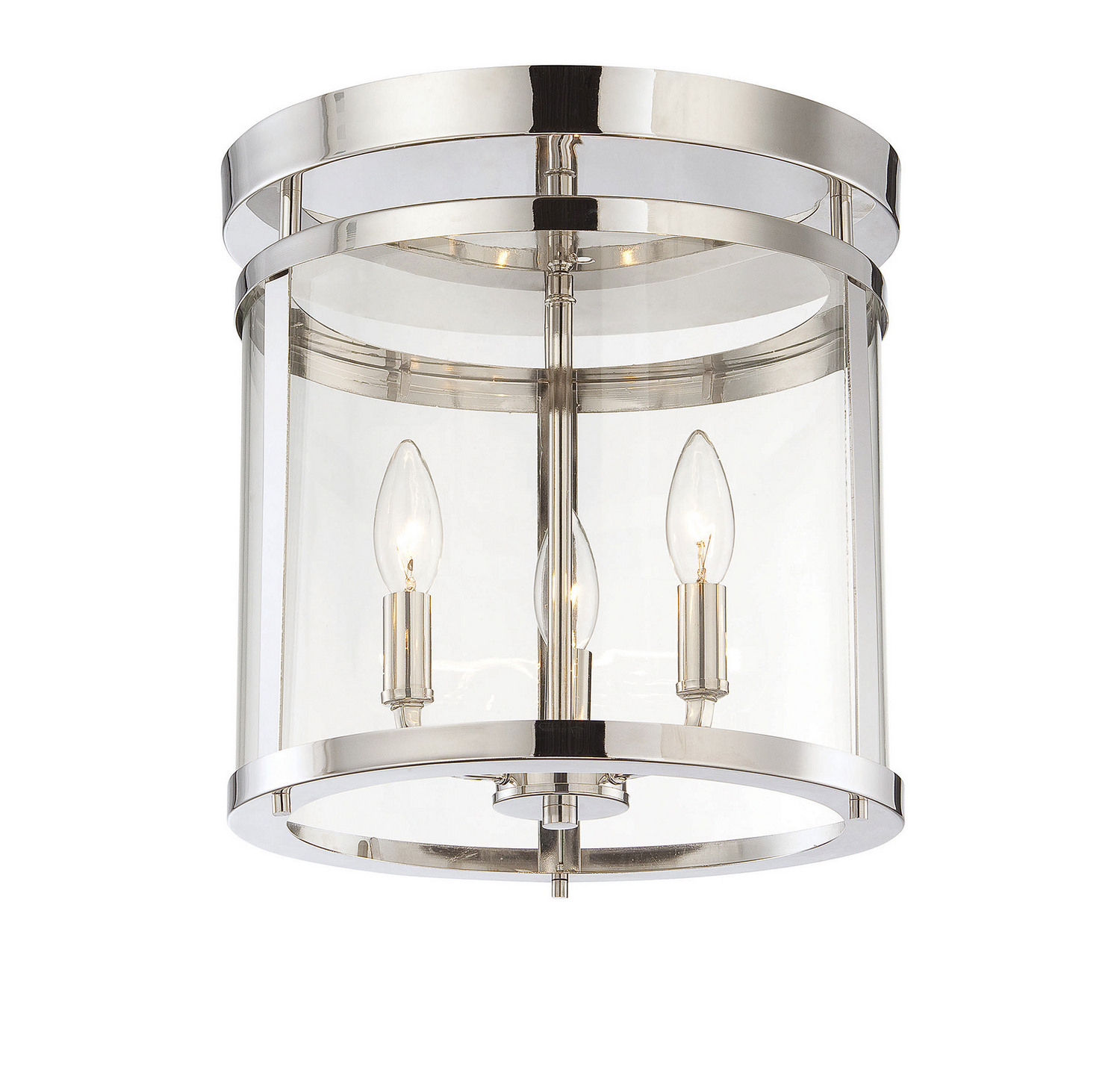 Savoy House Penrose Three Light Semi-Flush Mount in Polished Nickel - 6-1043-3-109