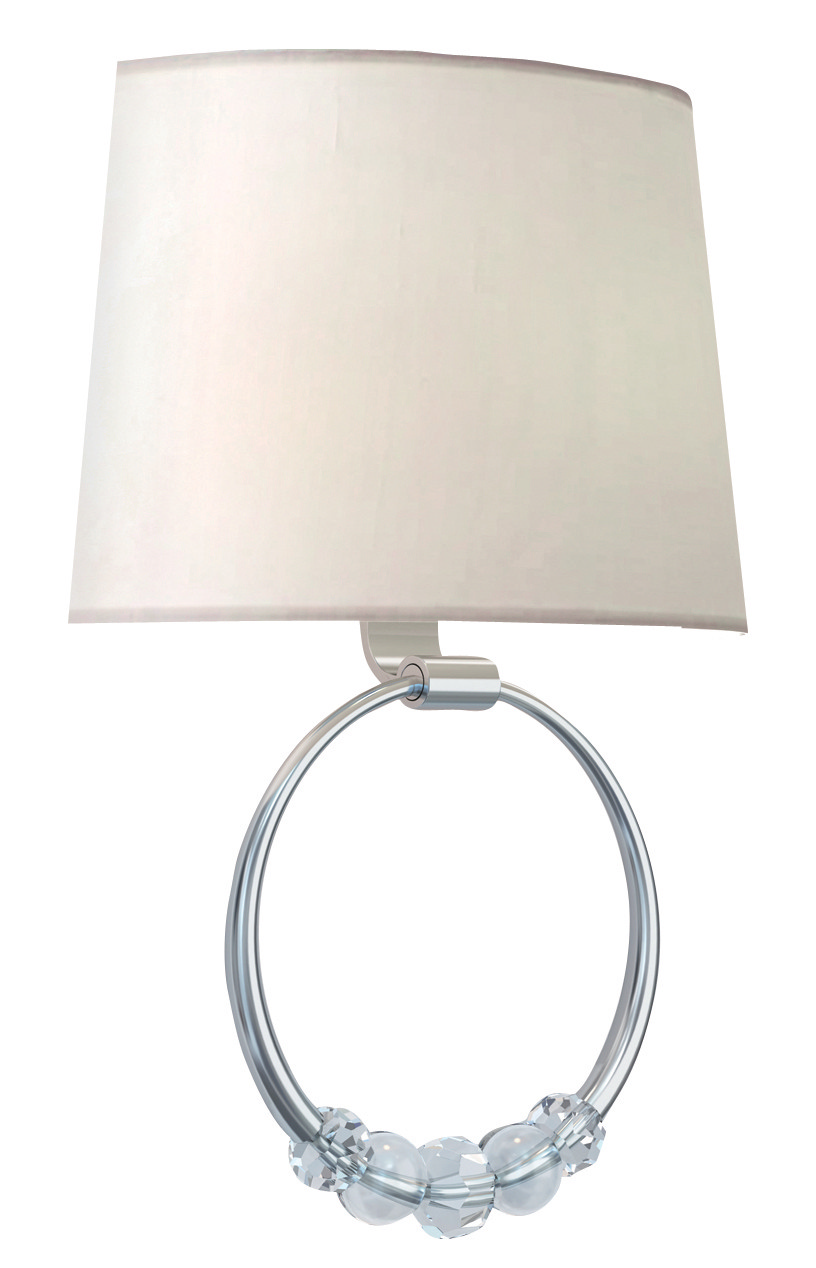 Two Light Wall Sconce by Crystorama - Mirage Collection, Polished Nickel Finish - 8001-PN