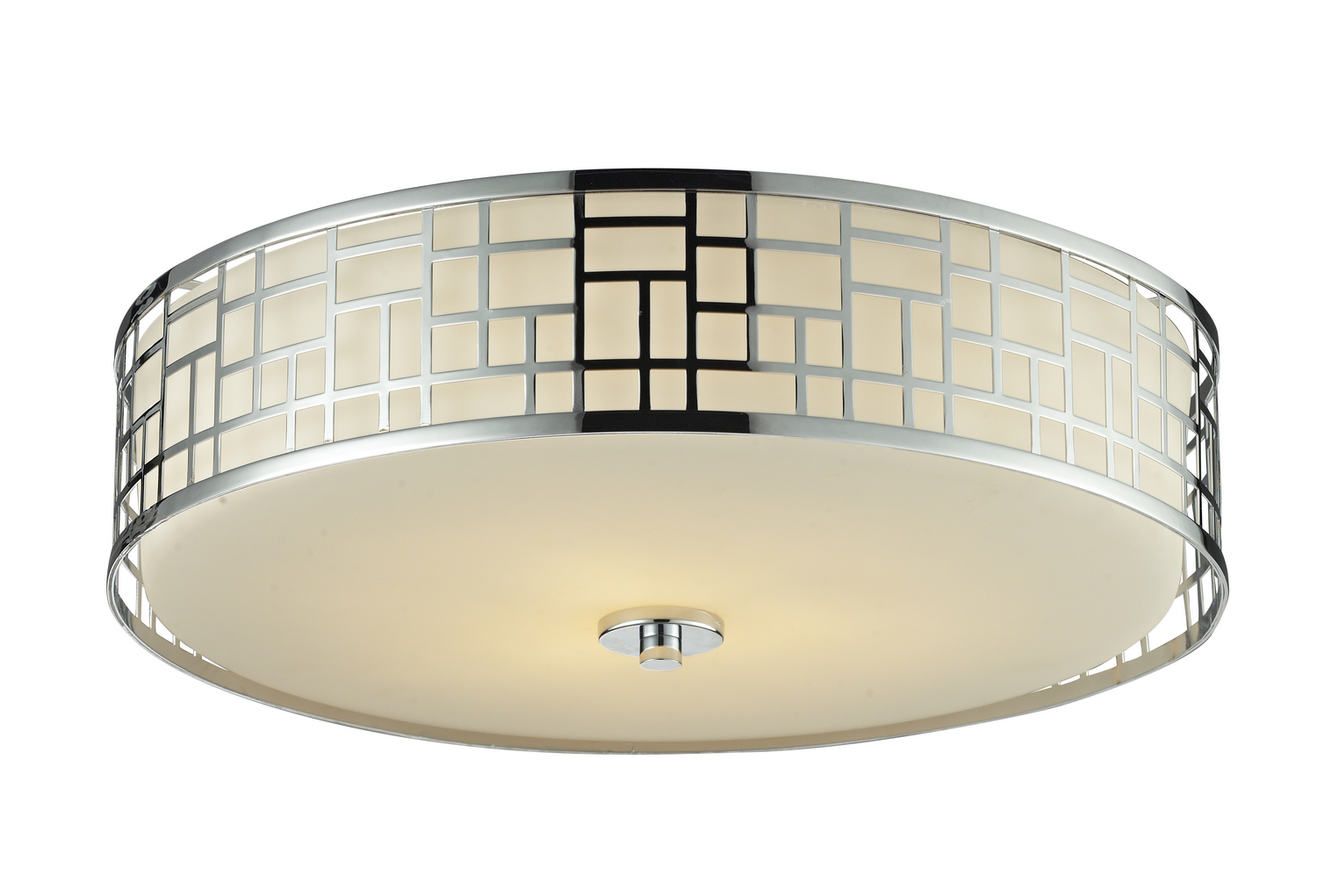 Three Light Flush Mount by Z-Lite - Elea Collection, Chrome Finish - 328F20-CH