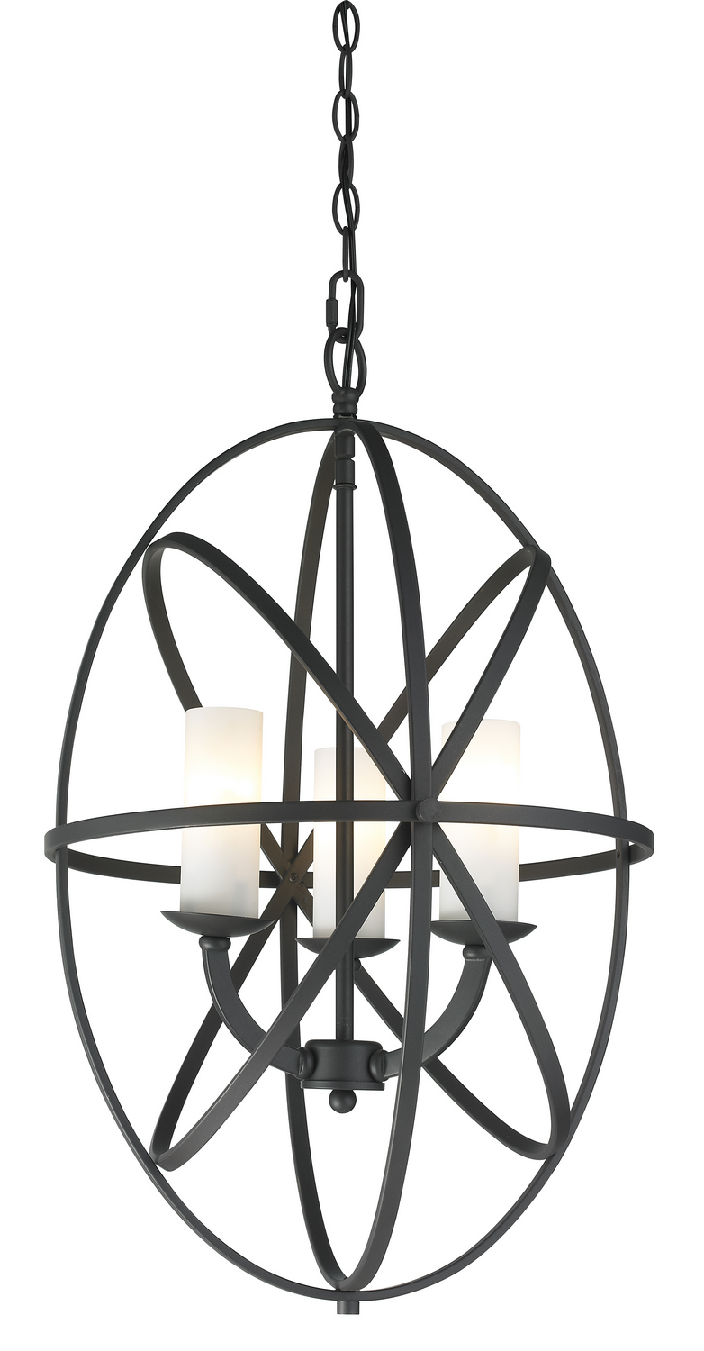 Three Light Chandelier by Z-Lite - Aranya Collection, Bronze Finish - 6027-3S-BRZ