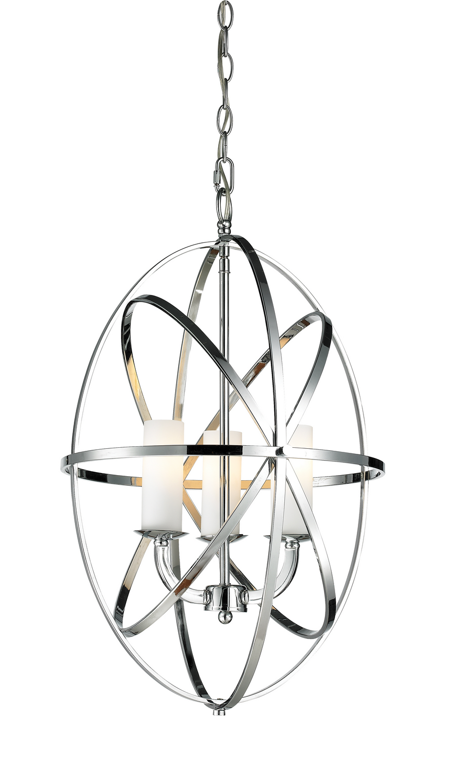 Three Light Chandelier by Z-Lite - Aranya Collection, Chrome Finish - 6027-3S-CH