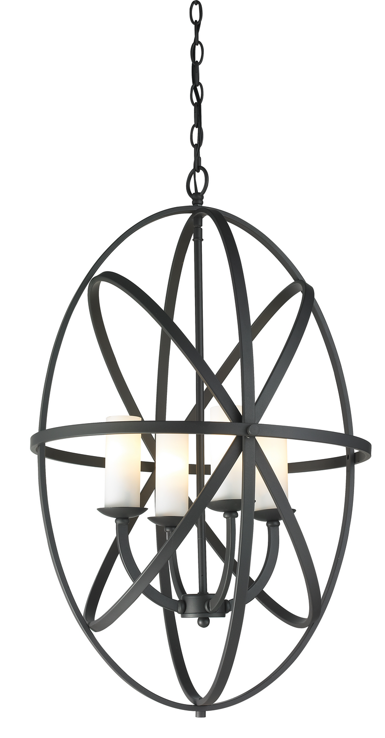 Four Light Chandelier by Z-Lite - Aranya Collection, Bronze Finish - 6027-4L-BRZ