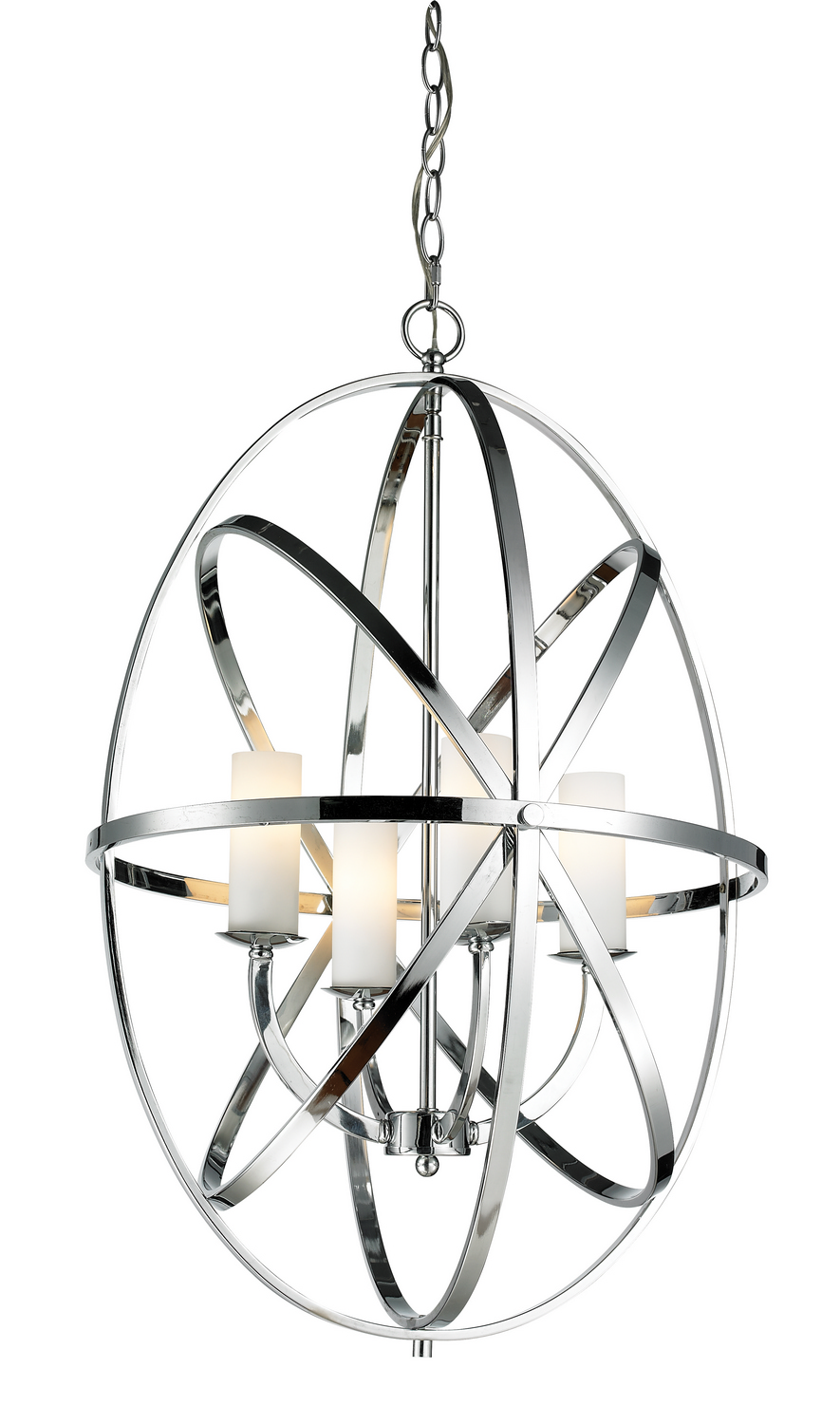 Four Light Chandelier by Z-Lite - Aranya Collection, Chrome Finish - 6027-4L-CH