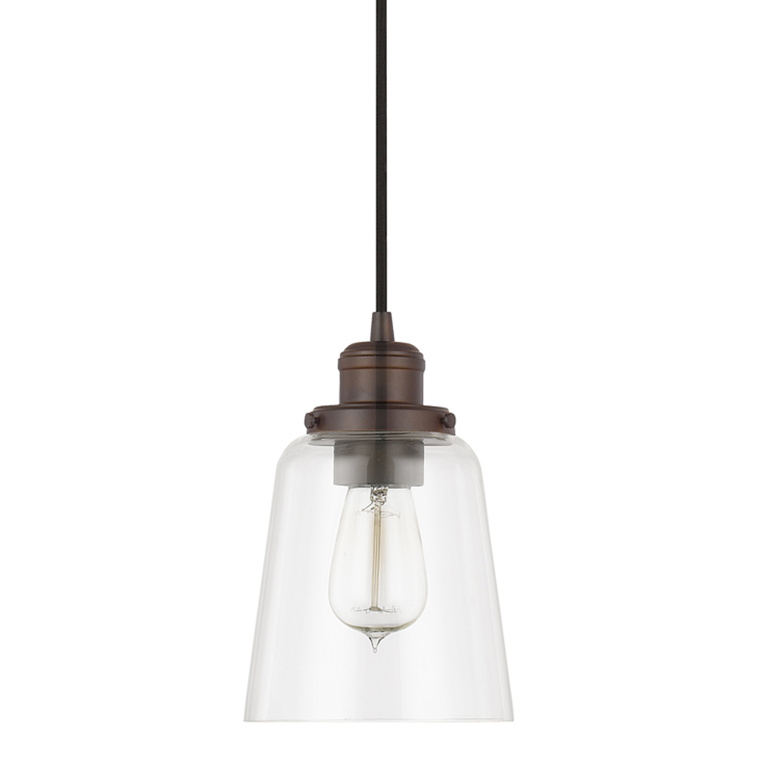 Capital Lighting Fallon One Light Pendant in Burnished Bronze - 3718BB-135