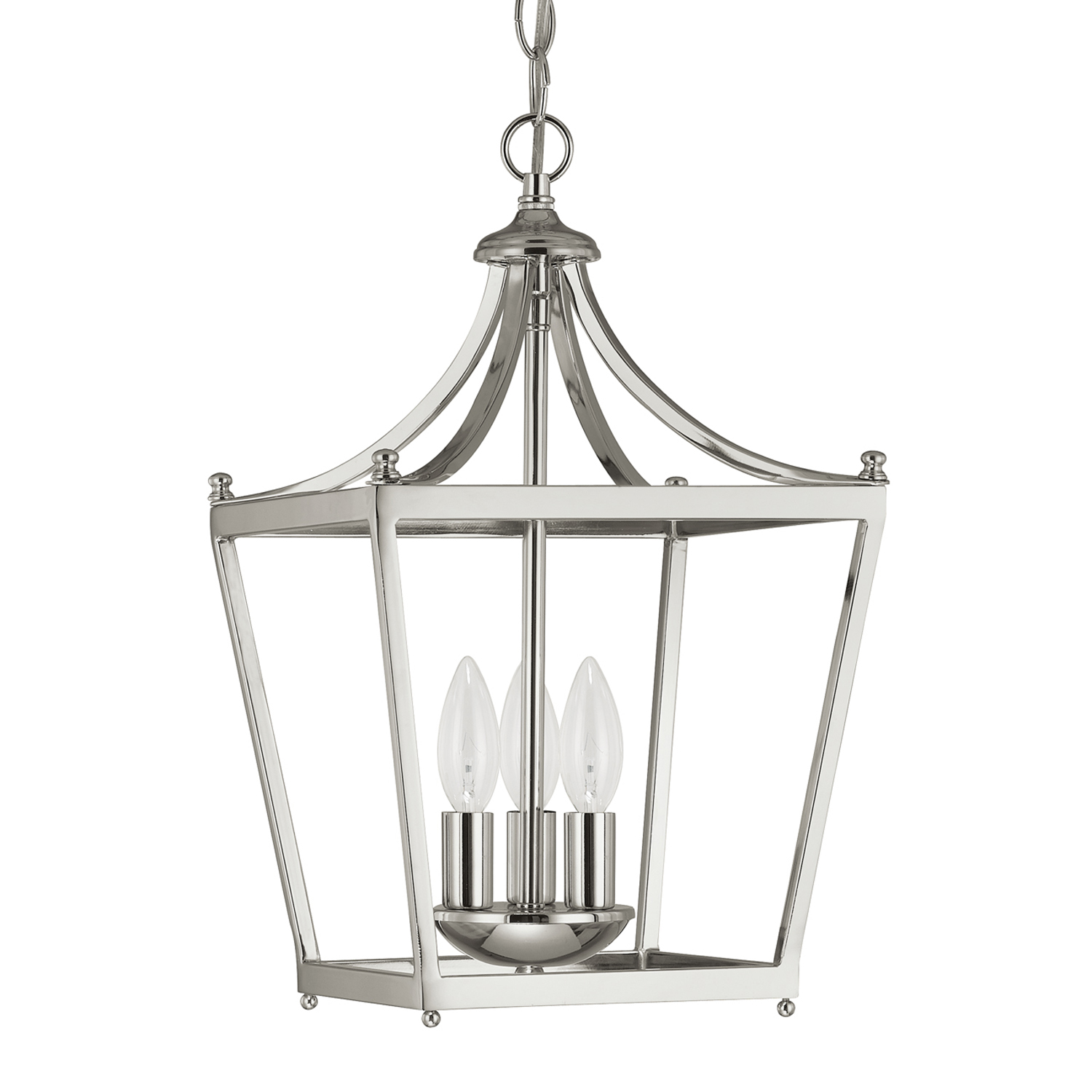 Capital Lighting Stanton Three Light Foyer Pendant in Polished Nickel - 4036PN