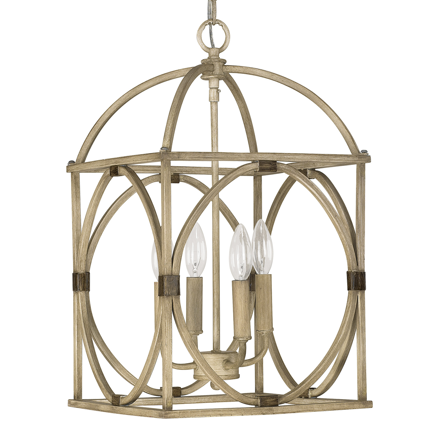 Capital Lighting Surrey Four Light Foyer Pendant in French Oak - 4521FO