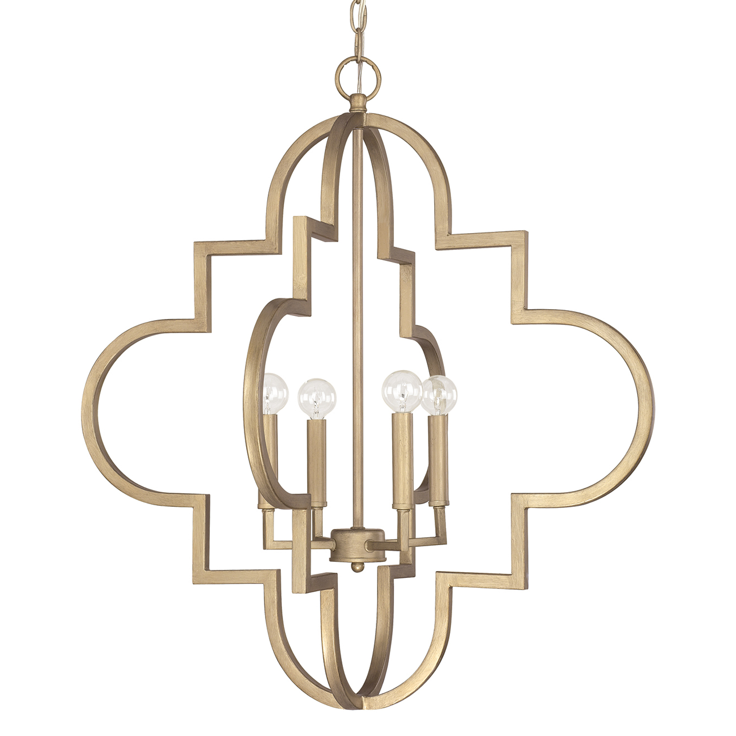 Capital Lighting Ellis Four Light Pendant in Brushed Gold - 4542BG
