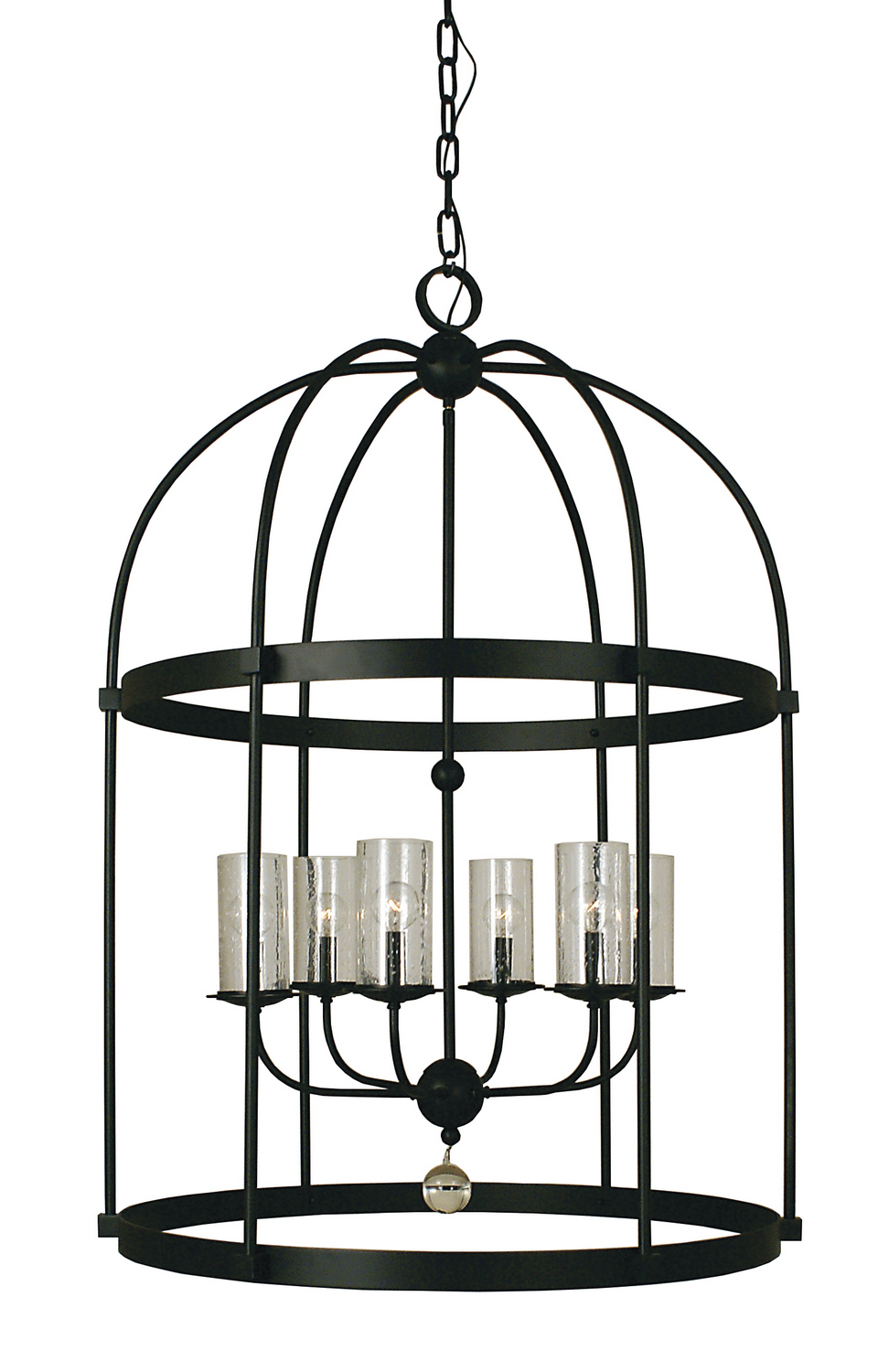 Framburg Compass Six Light Foyer Chandelier in Matte Black - 1106 MBLACK