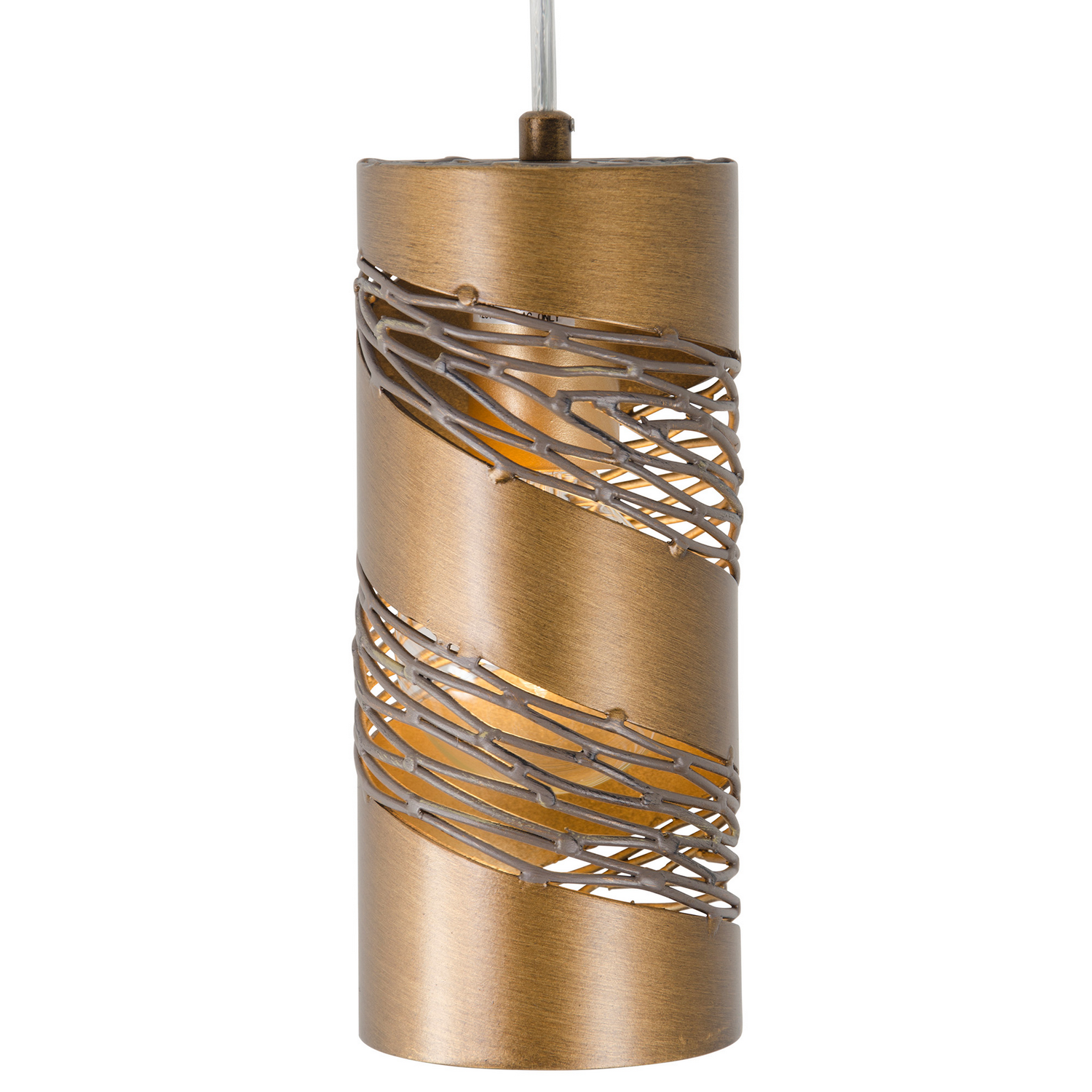 Varaluz Flow One Light Mini Pendant in Hammered Ore - 240M01HO