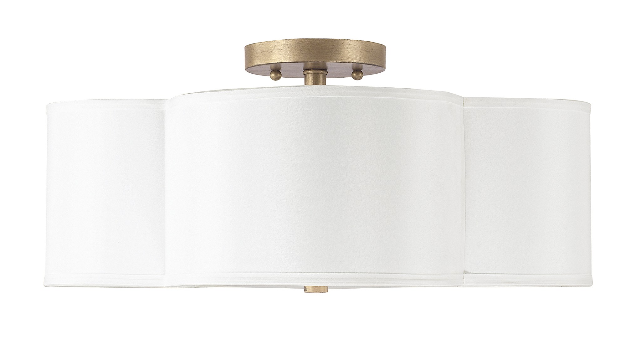 Capital Lighting Quinn Four Light Semi-Flush Mount in Brushed Gold - 4453BG-561