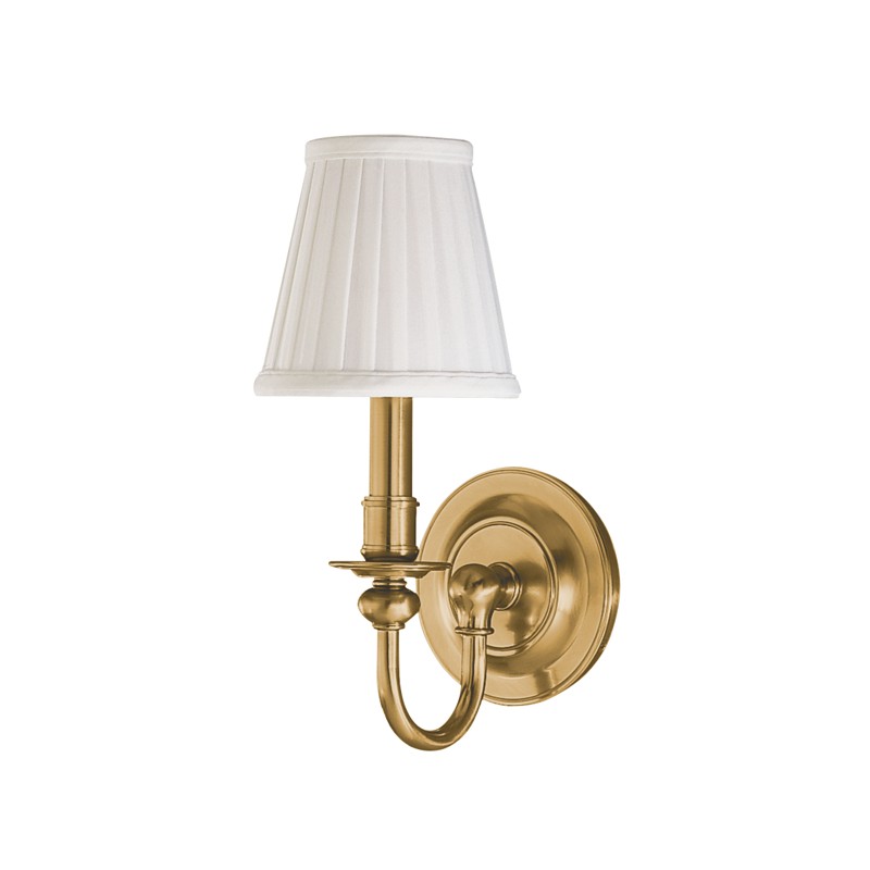 Hudson Valley Beekman One Light Wall Sconce in Aged Brass - 1901-AGB