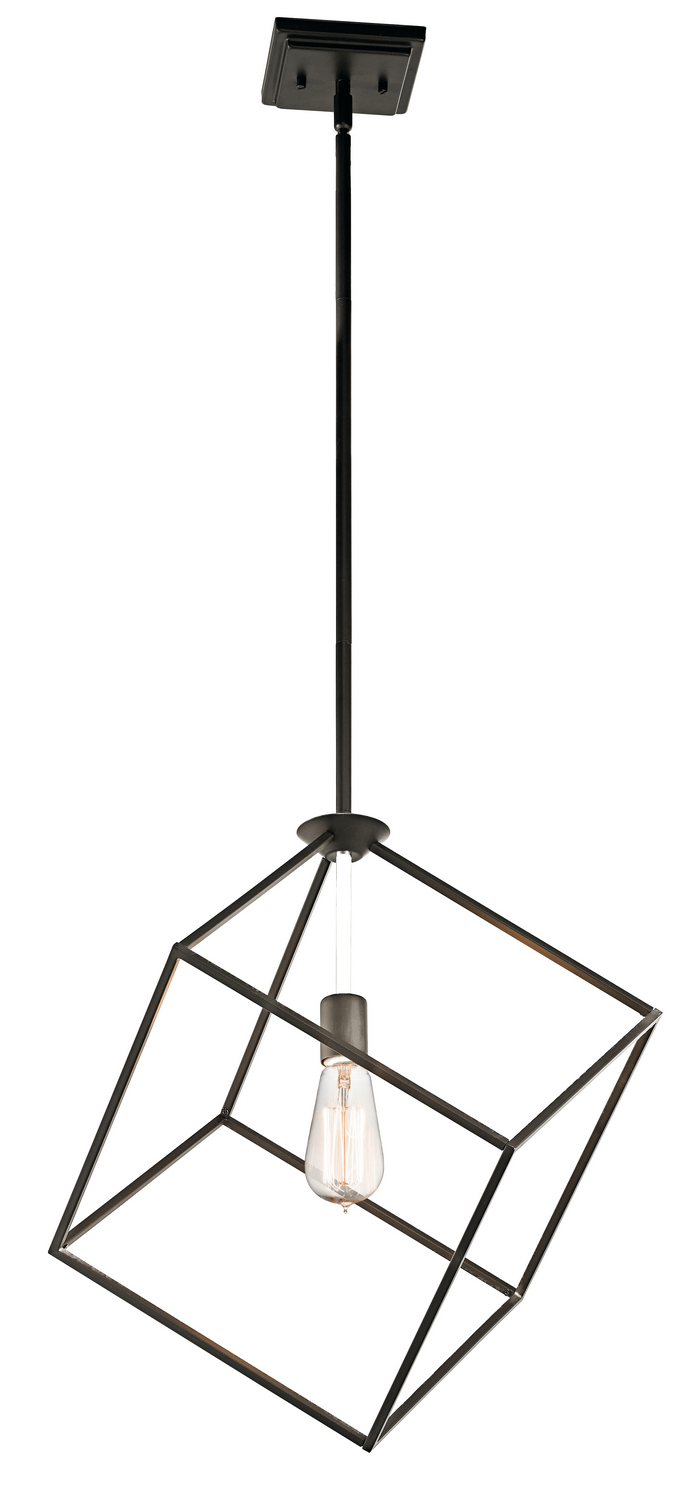 Photos - Chandelier / Lamp Kichler Cartone 1-Light Pendant in Olde Bronze 42525OZ