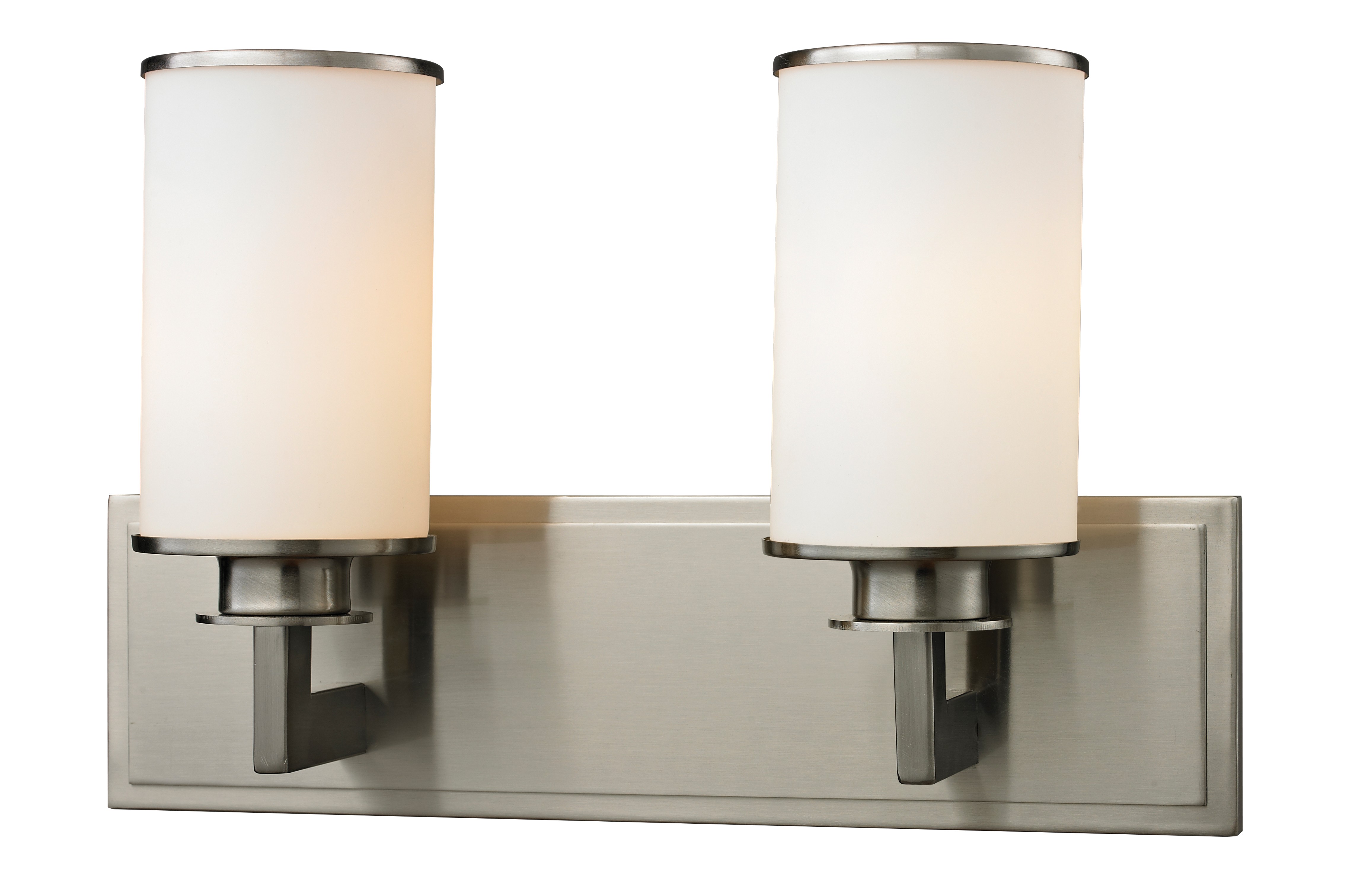 Two Light Vanity by Z-Lite - Savannah Collection, Brushed Nickel Finish - 412-2V