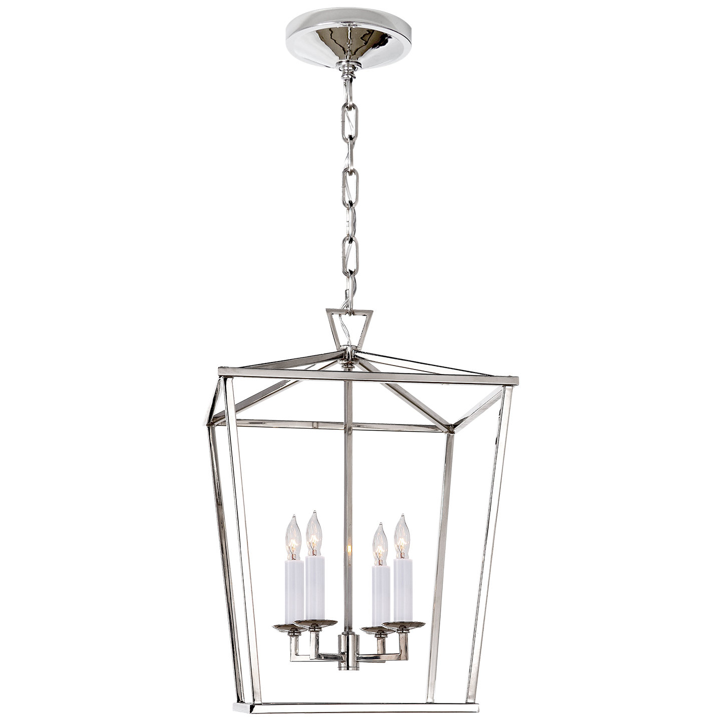 Visual Comfort Signature Darlana Four Light Lantern in Polished Nickel - CHC 2164PN