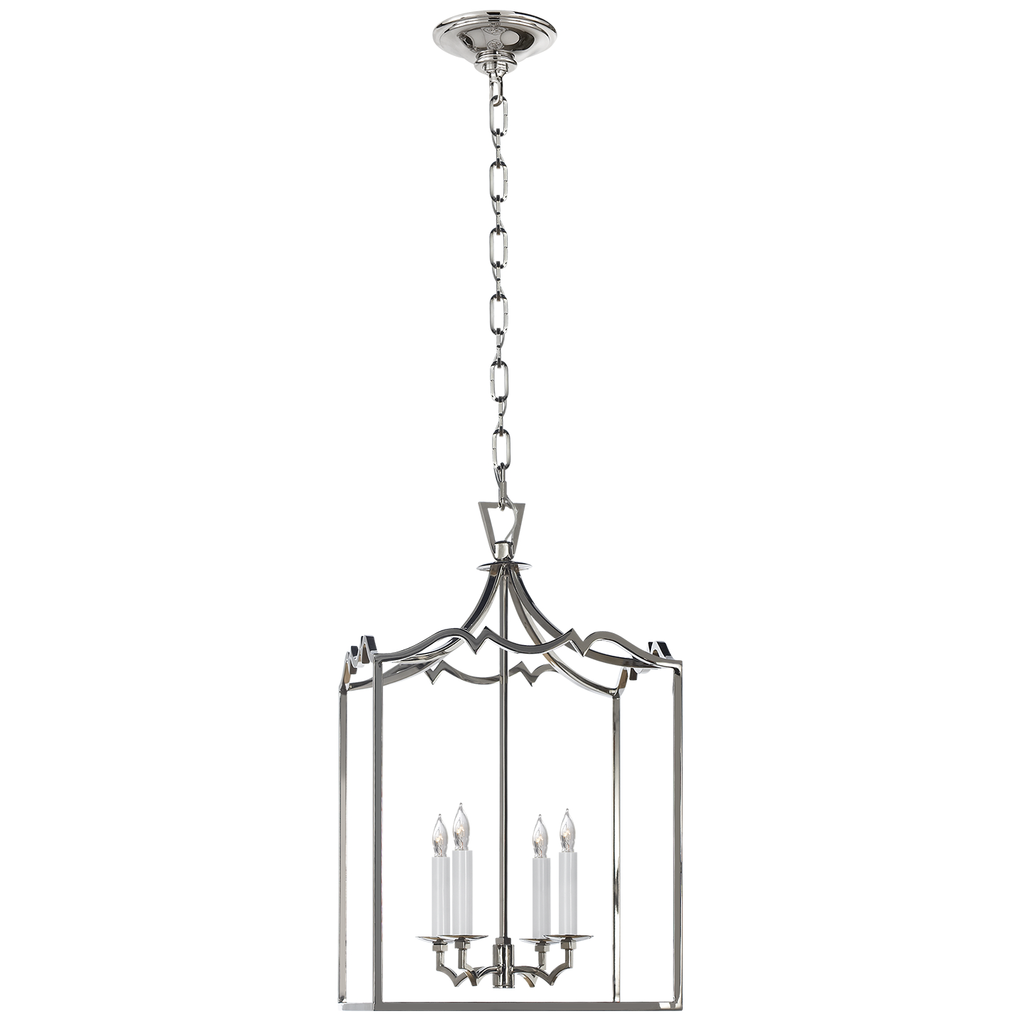 Visual Comfort Signature Darlana Fancy Four Light Lantern in Polished Nickel - CHC 2180PN
