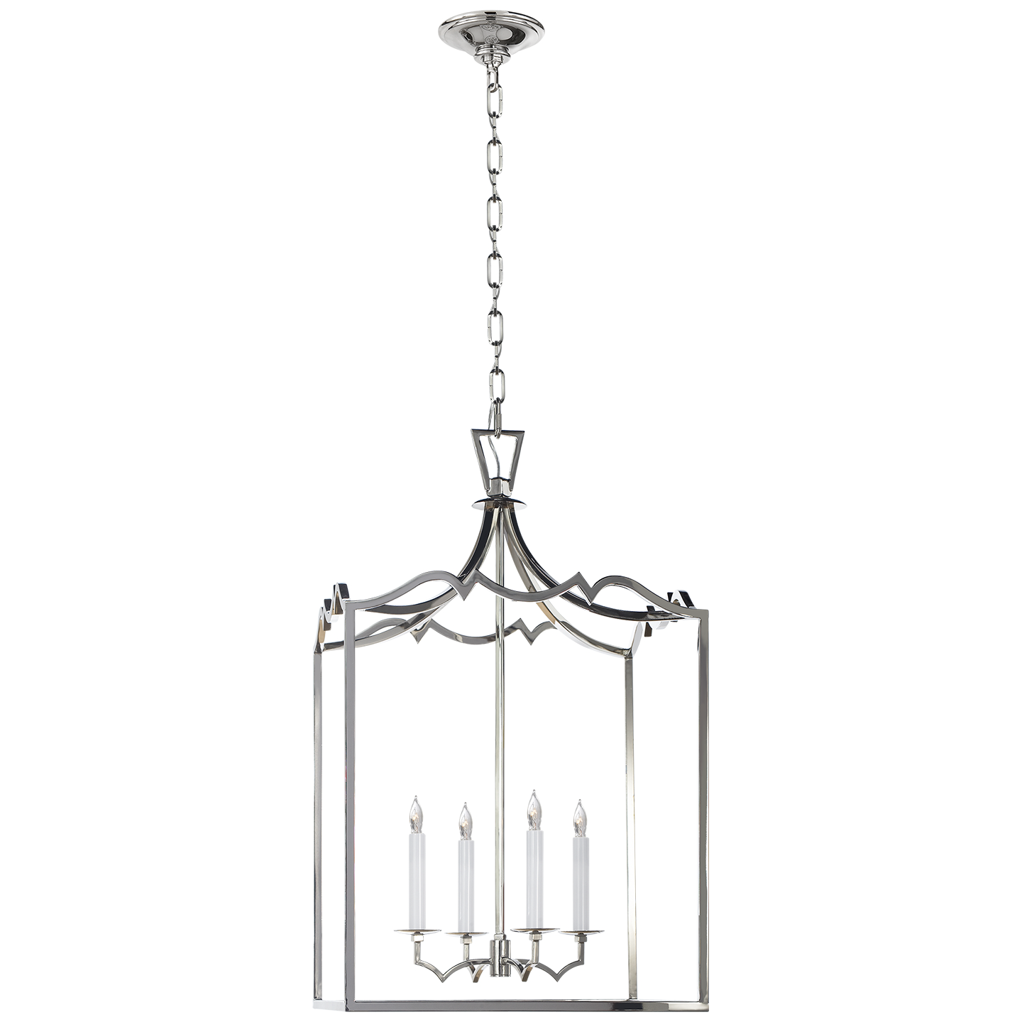Visual Comfort Signature Darlana Fancy Four Light Lantern in Polished Nickel - CHC 2181PN