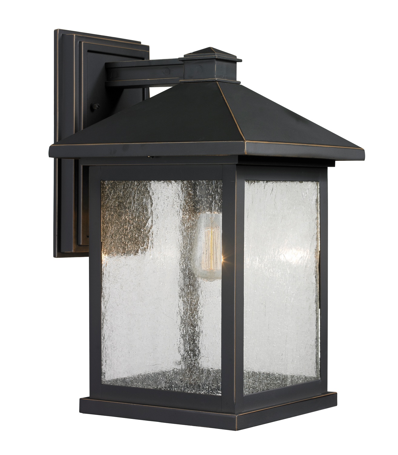 One Light Outdoor Wall Light by Z-Lite - Portland Collection, Oil Rubbed Bronze Finish - 531B-ORB