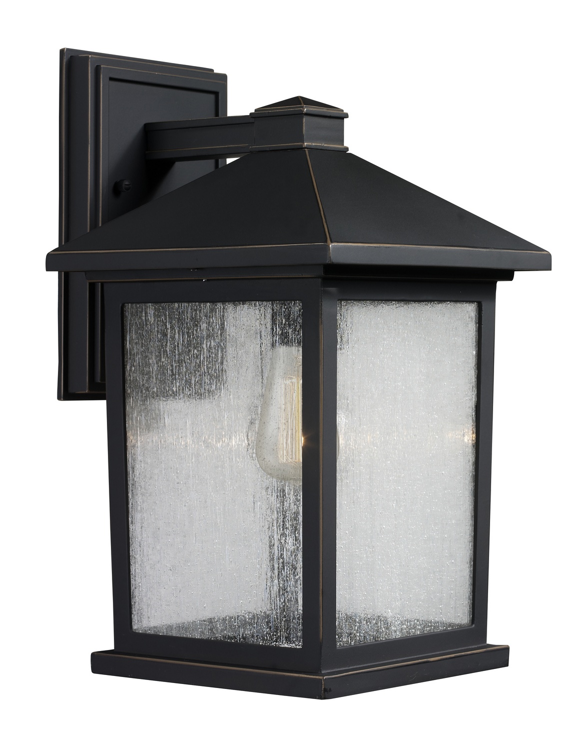 One Light Outdoor Wall Light by Z-Lite - Portland Collection, Oil Rubbed Bronze Finish - 531M-ORB