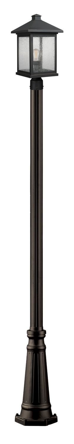 One Light Outdoor Post Mounted Fixture by Z-Lite - Portland Collection, Oil Rubbed Bronze Finish - 531PHBR-519P-ORB