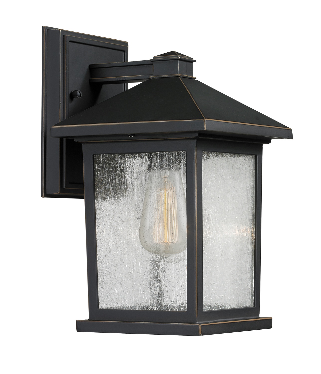 One Light Outdoor Wall Light by Z-Lite - Portland Collection, Oil Rubbed Bronze Finish - 531S-ORB