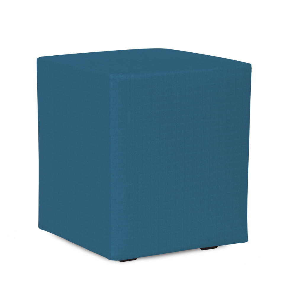 Howard Elliott Patio Collection Ottoman in Seascape Turquoise - Q128-298