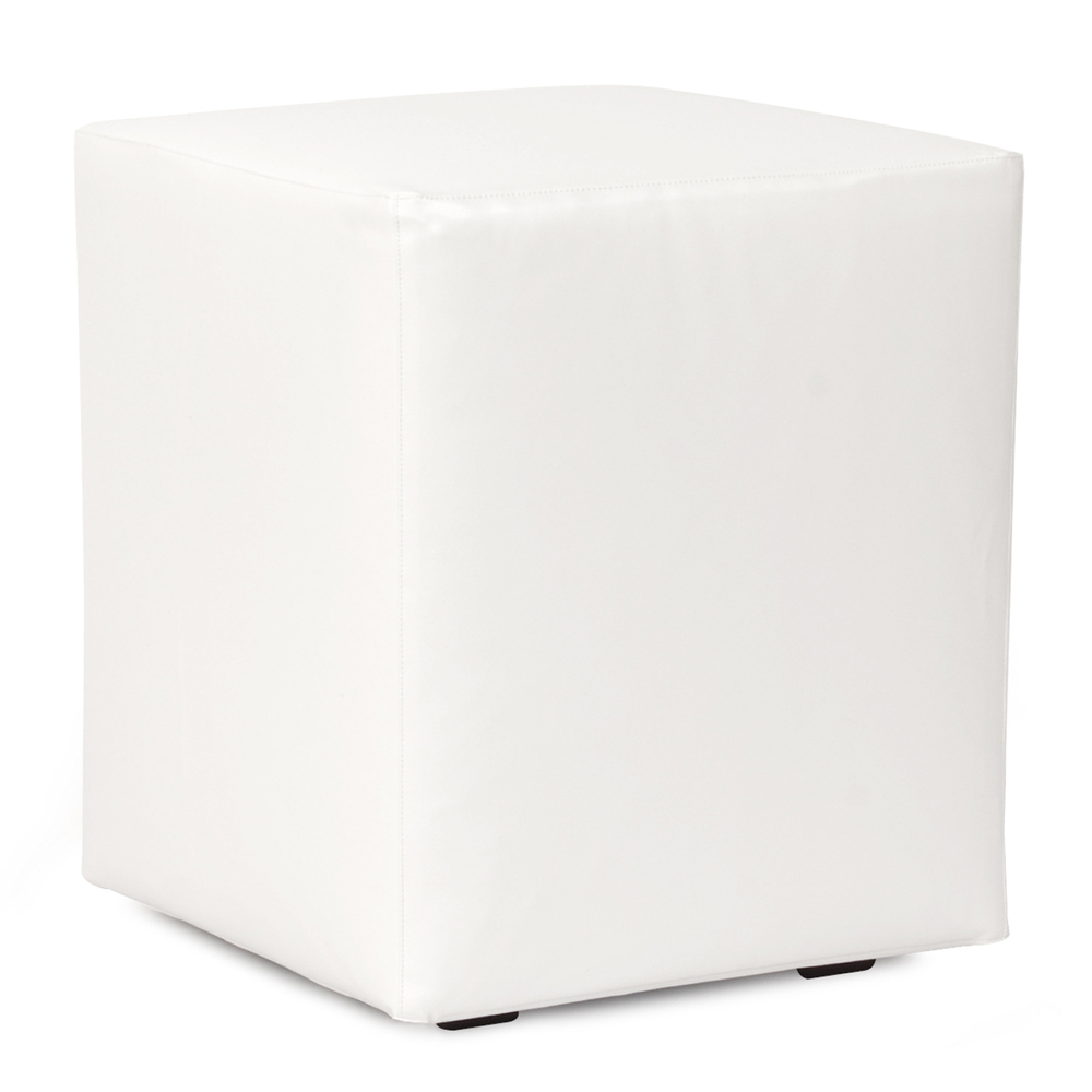 Howard Elliott Patio Collection Ottoman in Atlantis White - Q128-944