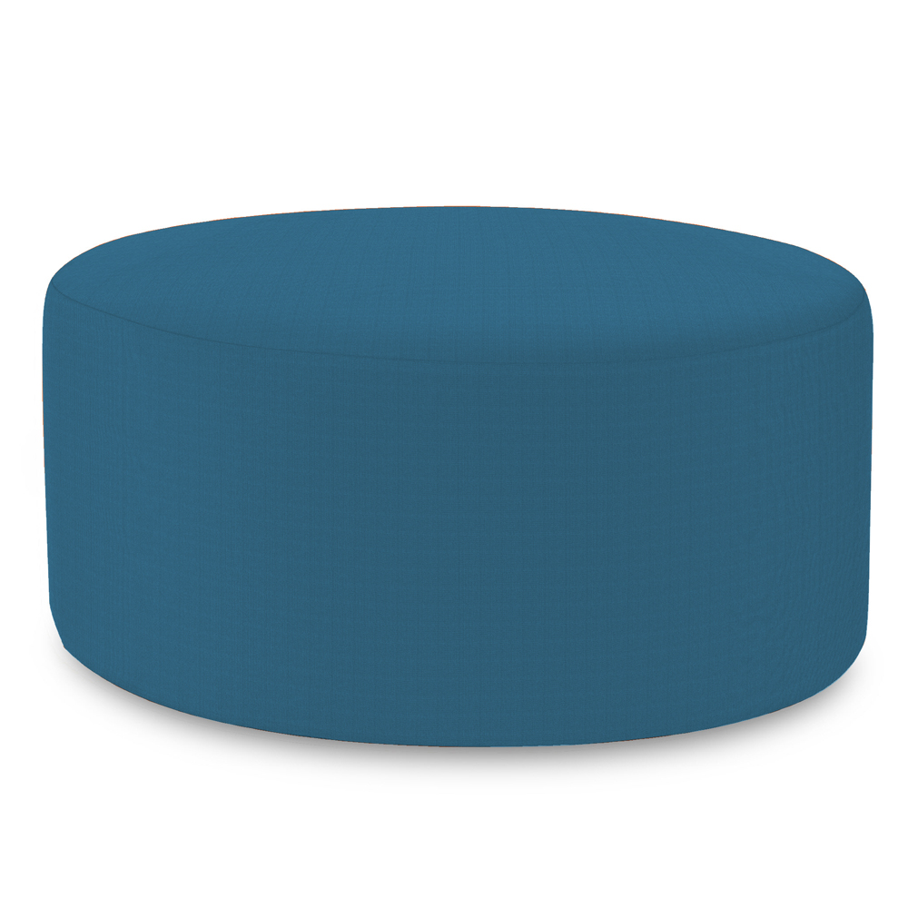 Howard Elliott Patio Collection Ottoman in Seascape Turquoise - Q132-298