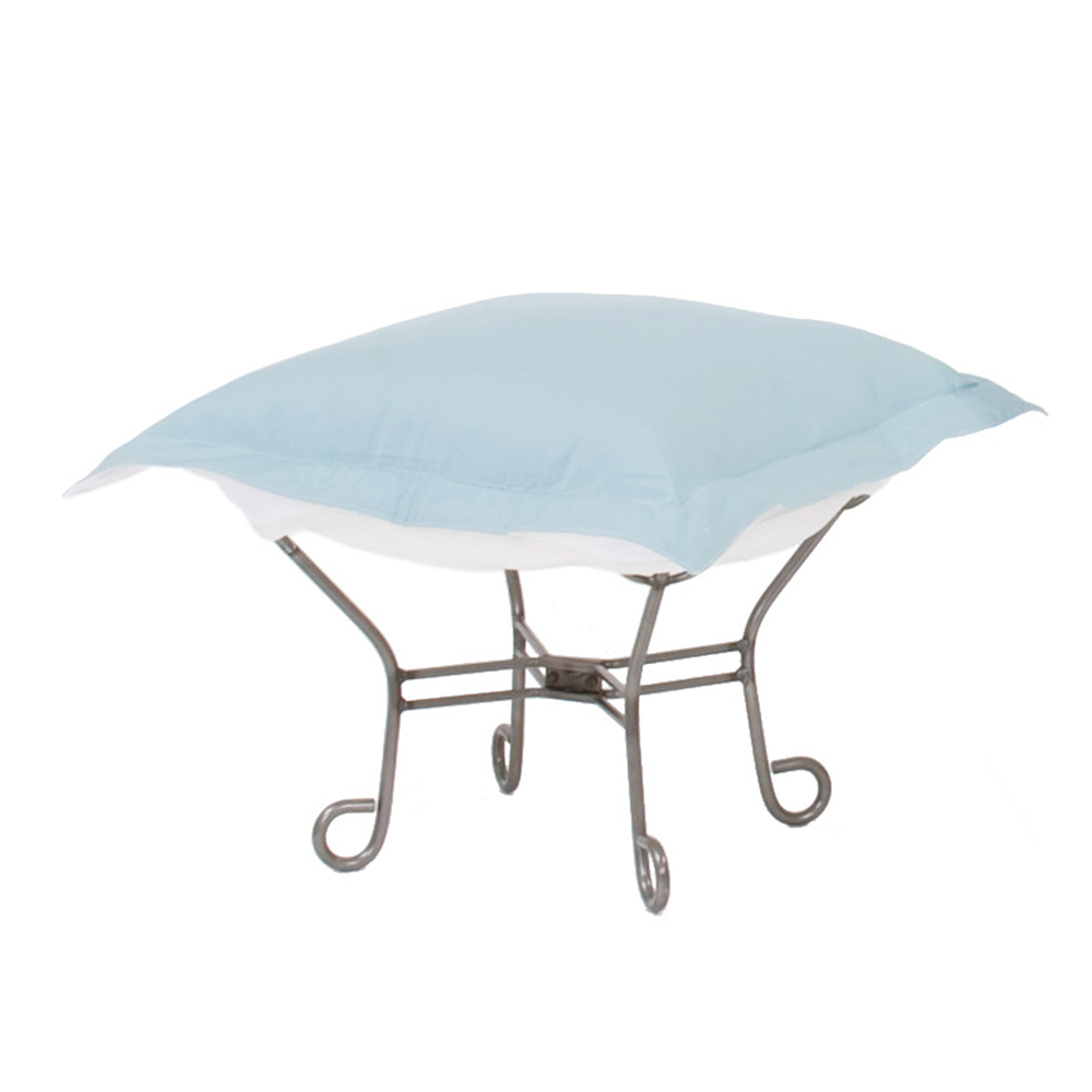 Howard Elliott Patio Collection Ottoman with Cover in Titanium - Q510-461