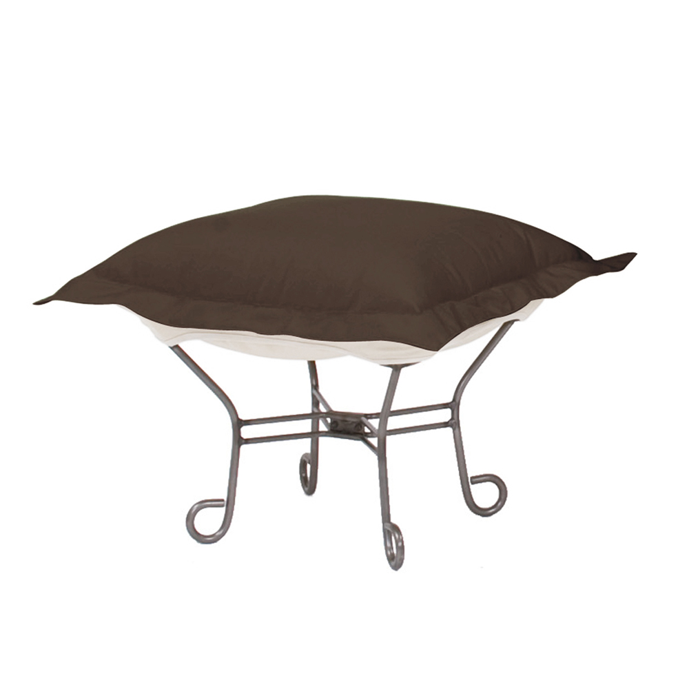 Howard Elliott Patio Collection Ottoman with Cover in Titanium - Q510-462