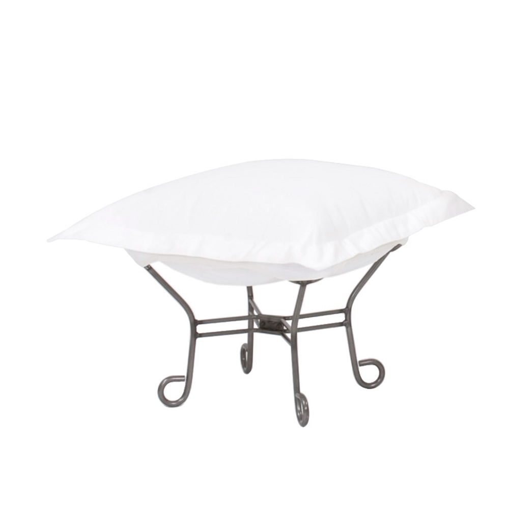 Howard Elliott Patio Collection Ottoman with Cover in Titanium - Q510-467