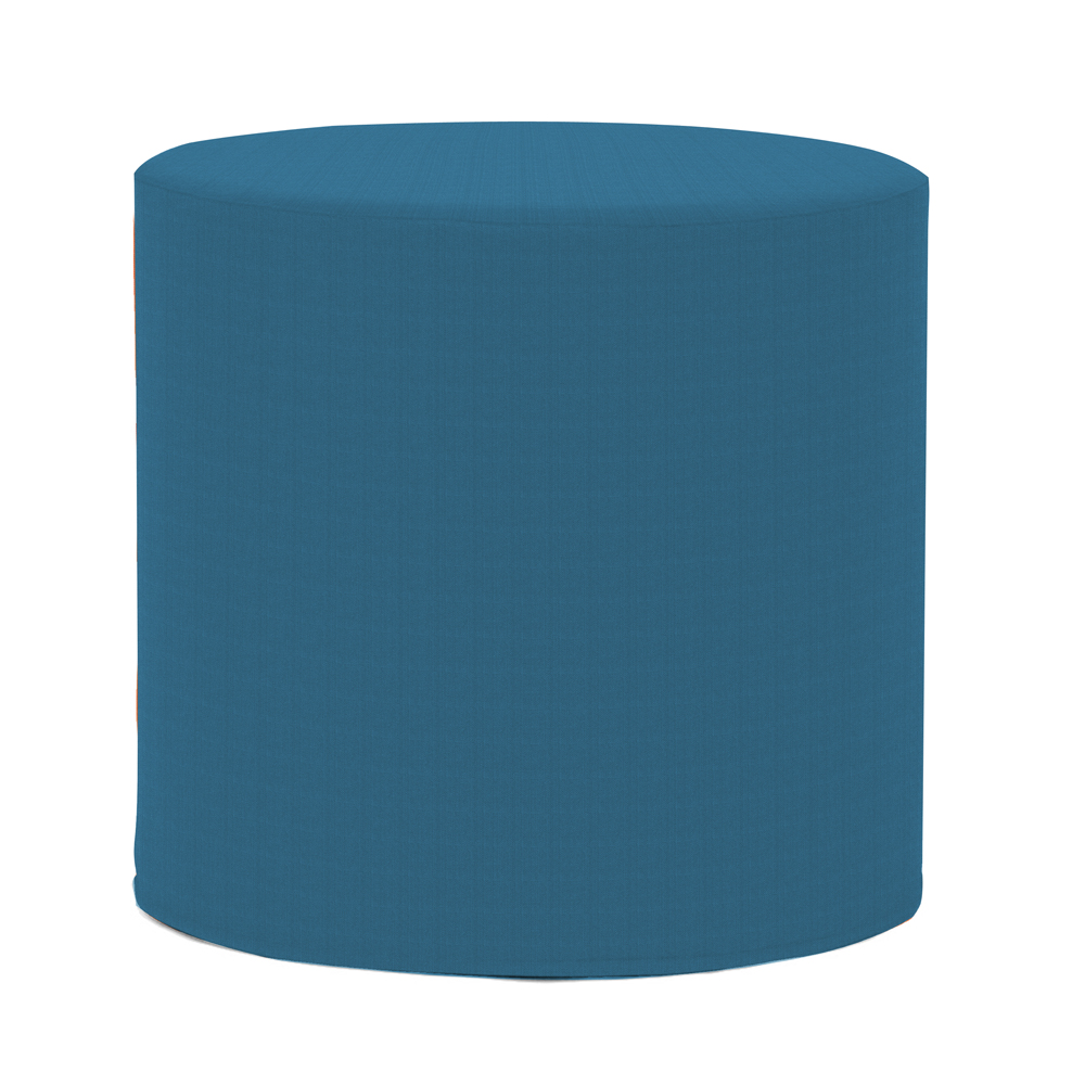 Howard Elliott Patio Collection Ottoman in Seascape Turquoise - Q851-298