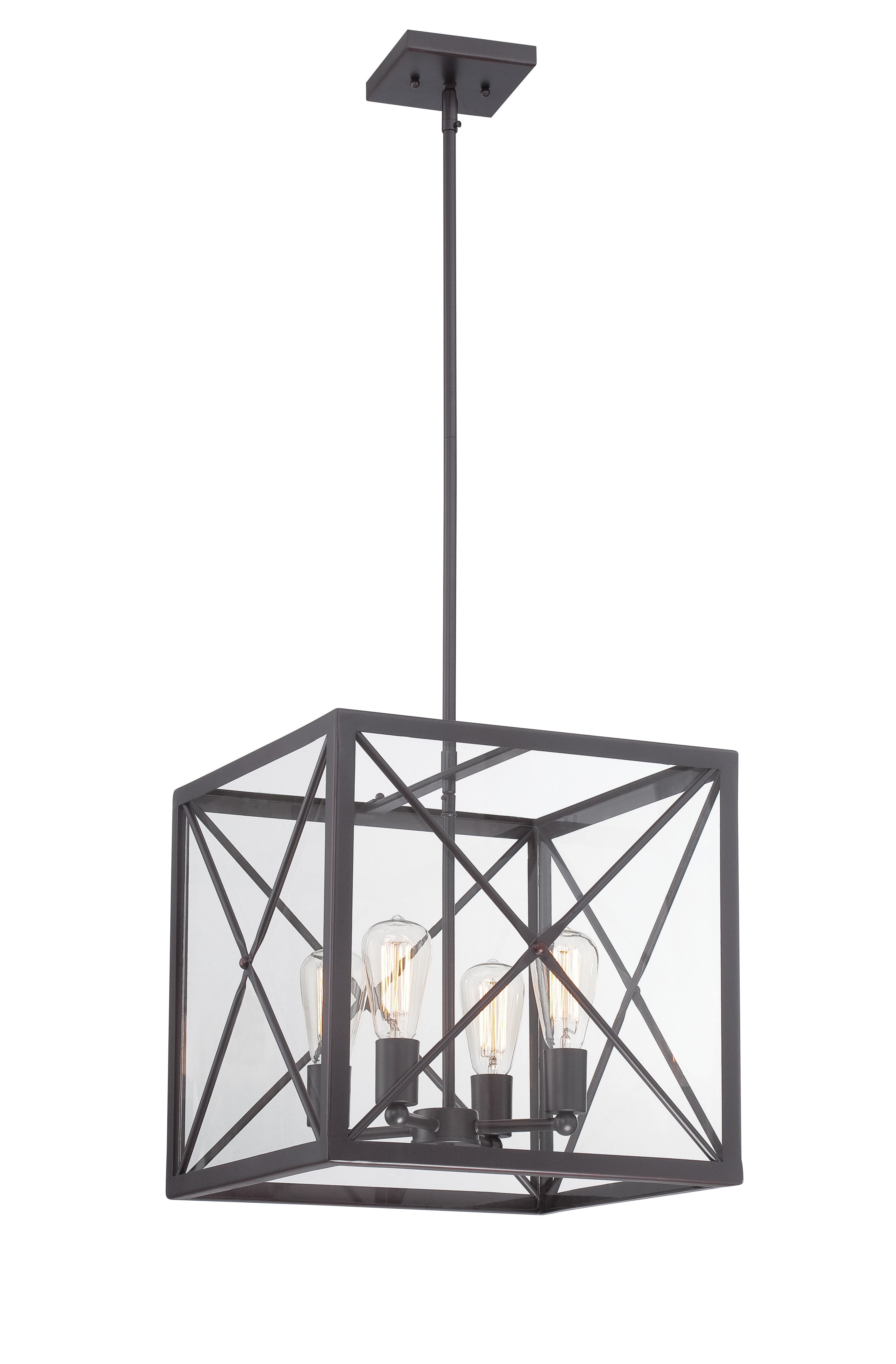 Photos - Chandelier / Lamp LINE Designers Fountain Satin Bronze Four Light Pendant from the High  Collection 87331-SB 