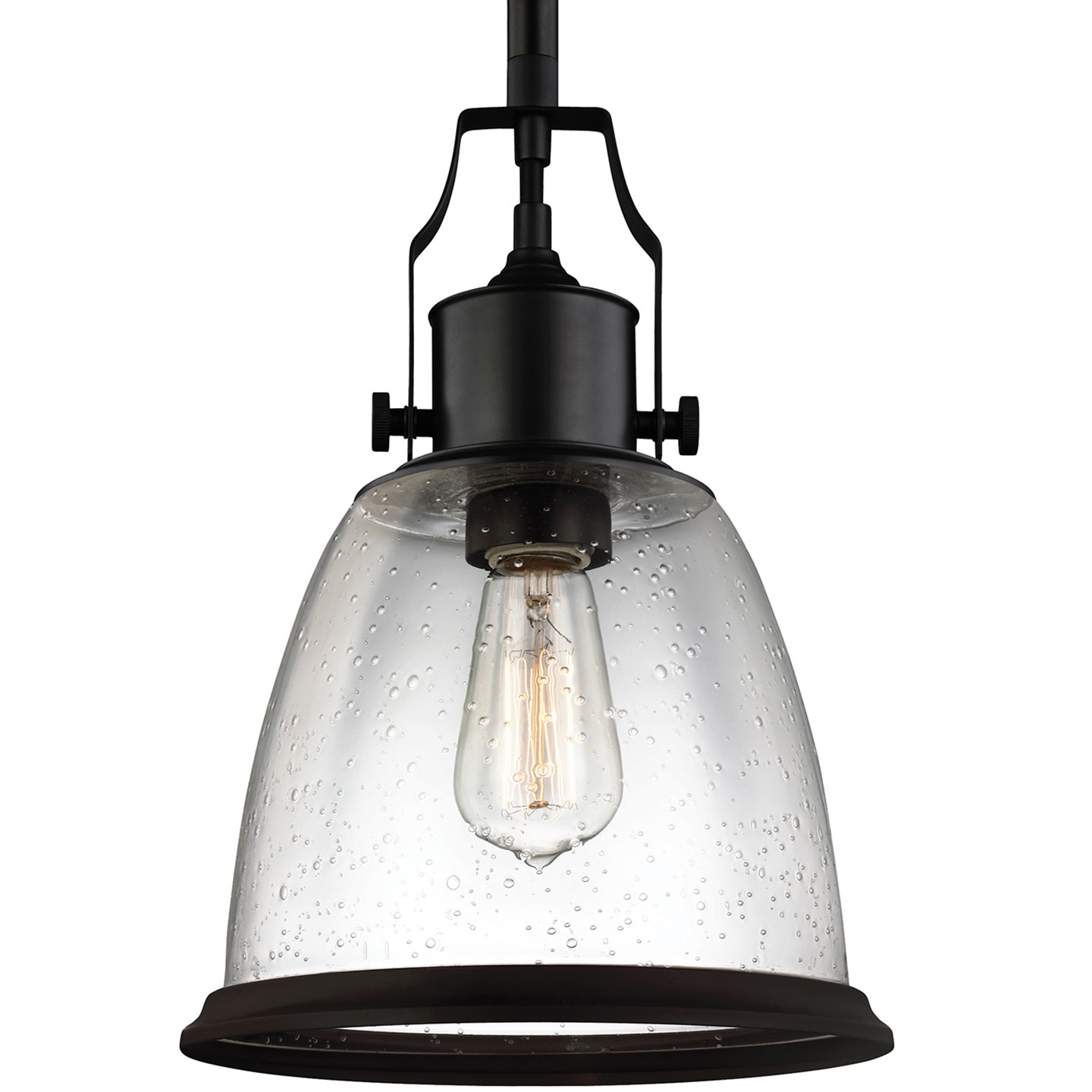 Generation Lighting. Hobson One Light Pendant in Oil Rubbed Bronze - P1355ORB