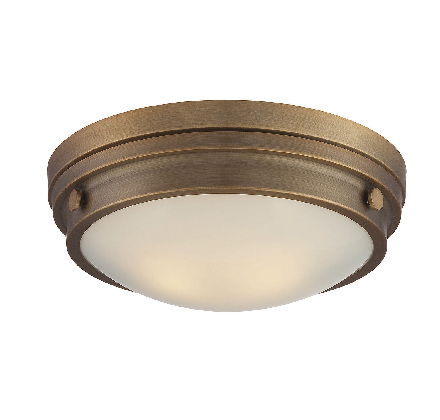 Savoy House Lucerne Two Light Flush Mount in Warm Brass - 6-3350-14-322