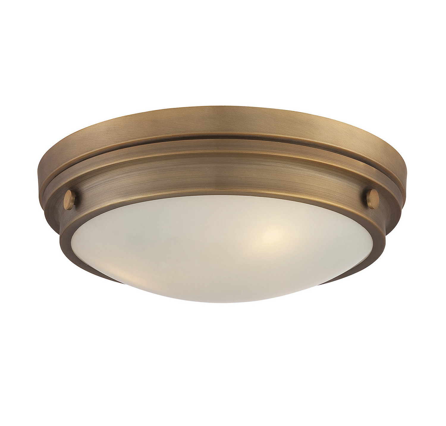 Savoy House Lucerne Three Light Flush Mount in Warm Brass - 6-3350-16-322