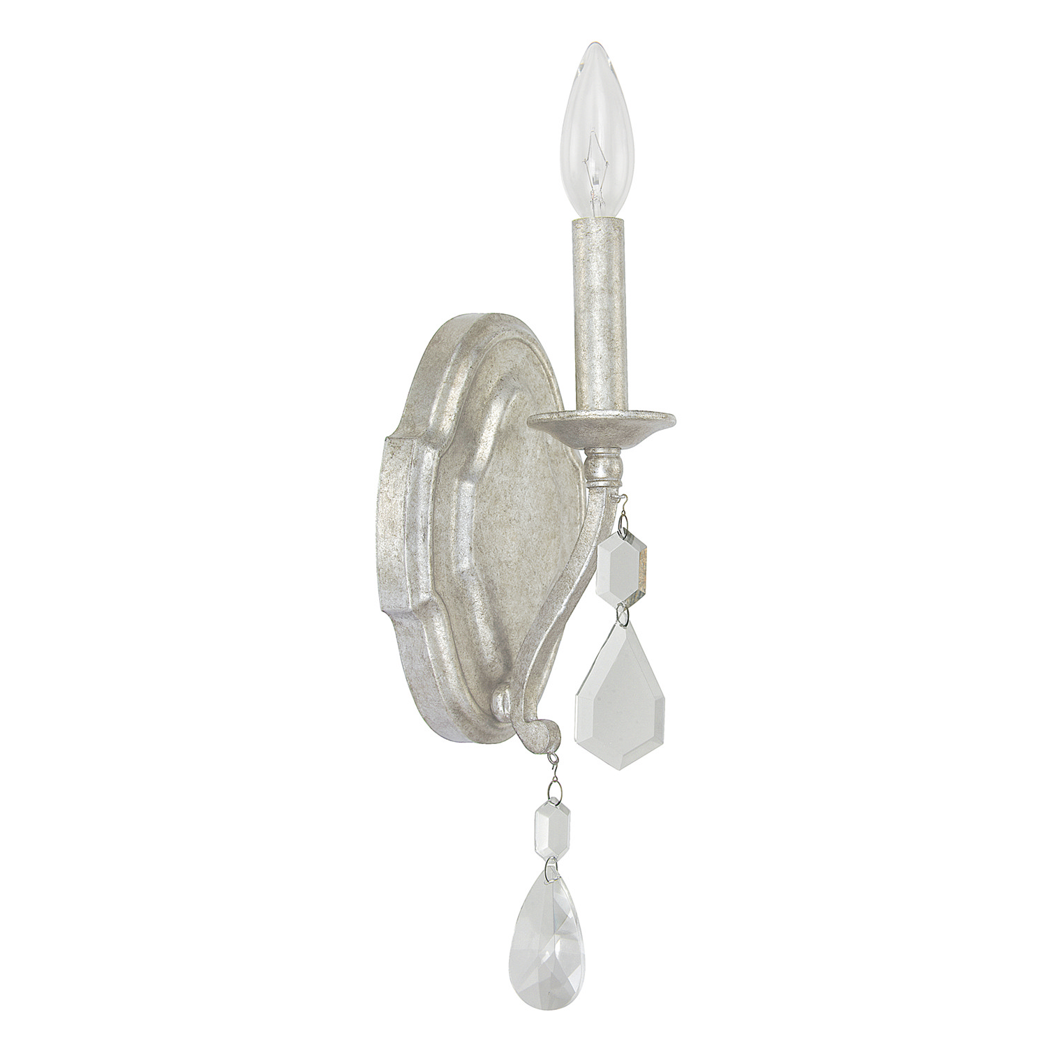Capital Lighting Blakely One Light Wall Sconce in Antique Silver - 1616AS-CR