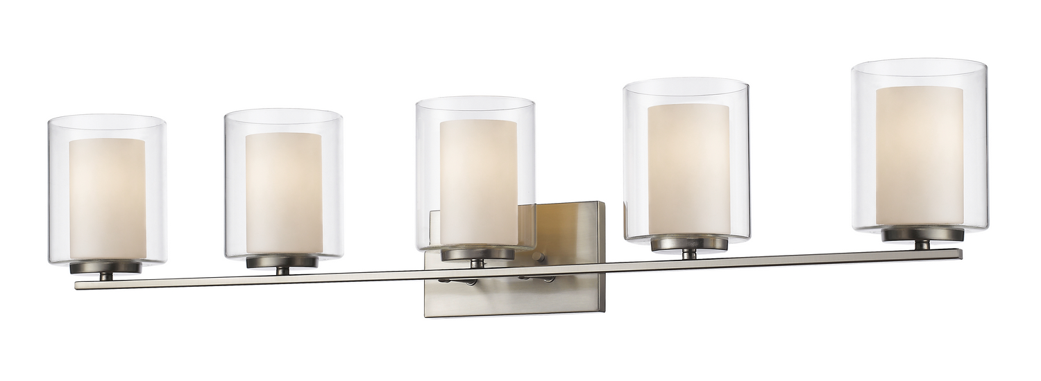 Five Light Vanity by Z-Lite - Willow Collection, Brushed Nickel Finish - 426-5V-BN